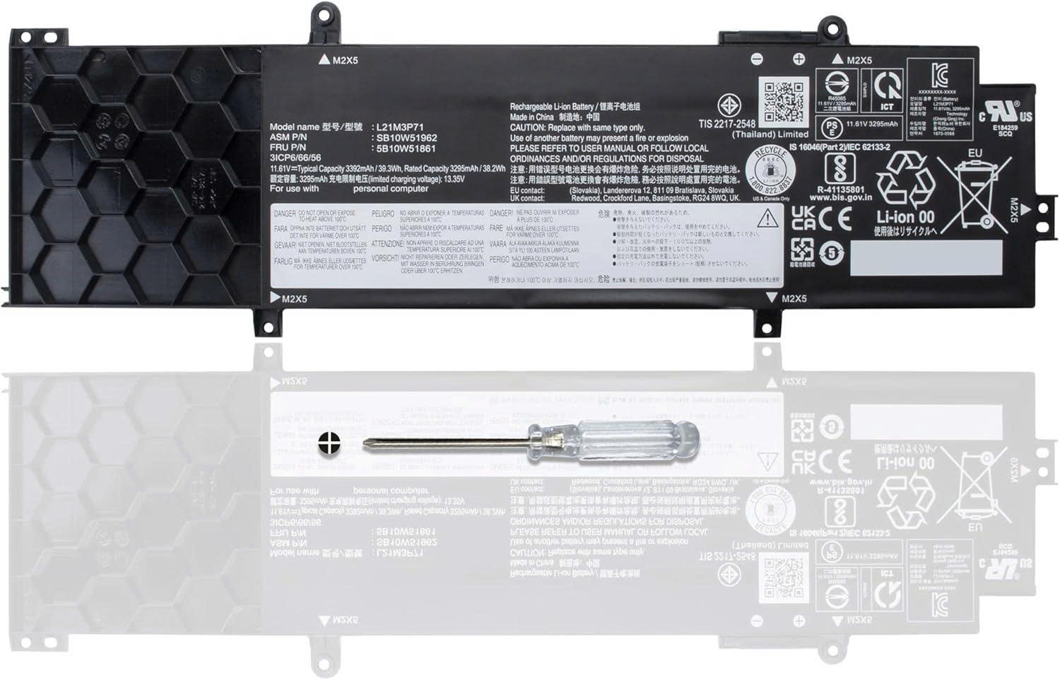 Pin Lenovo ThinkPad P14s Gen 3 / P14s Gen 4 / T14 Gen 3 / T14 Gen 4 / L21C3P71 / L21L3P71 / L21M3P71 / SB10W51963 / SB10W51962 / SB10W51961 / 5B10W51860 / 5B10W51861 / 5B10W51862 39.3Wh