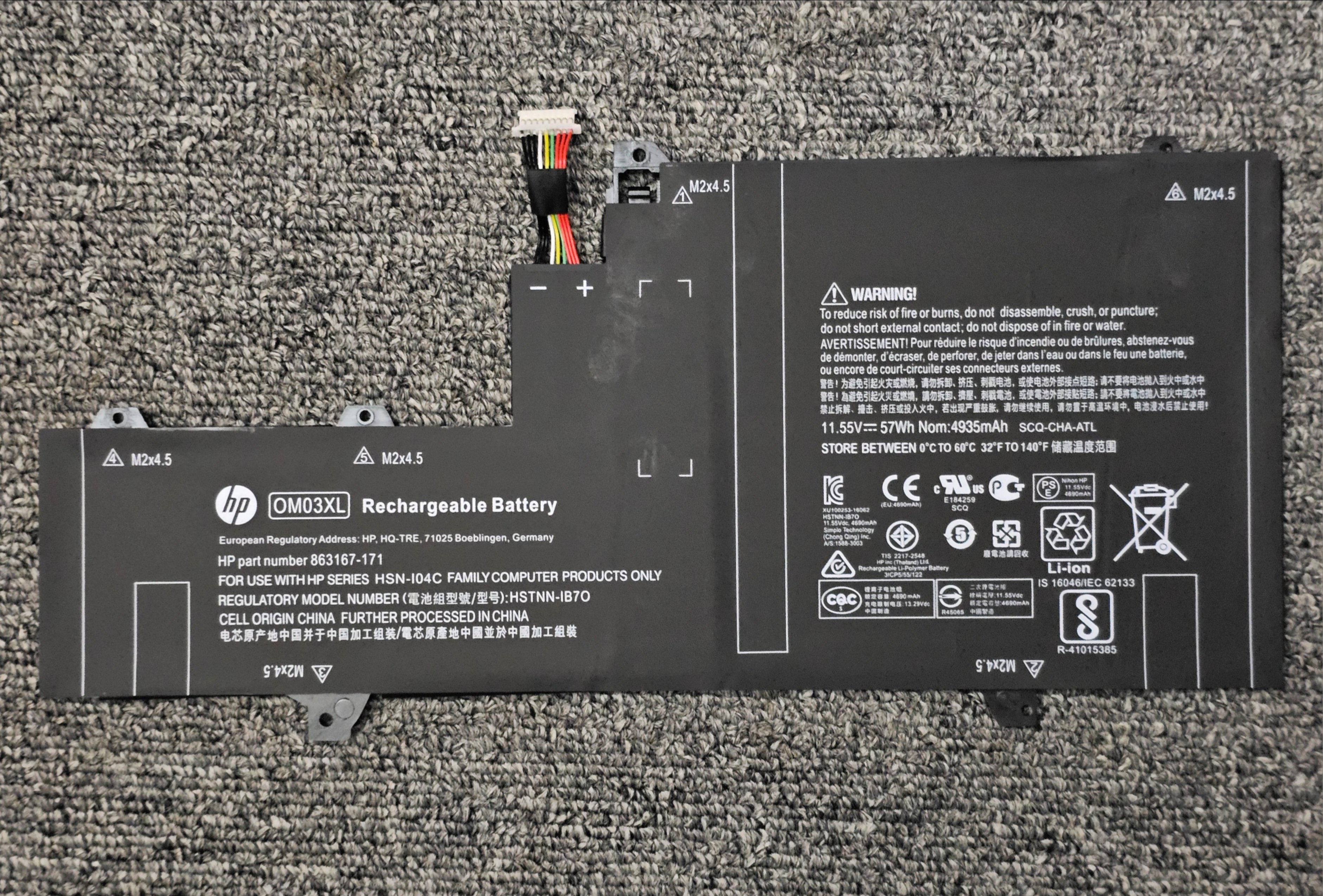 Pin HP EliteBook 1030 G2 / OM03XL 57Wh