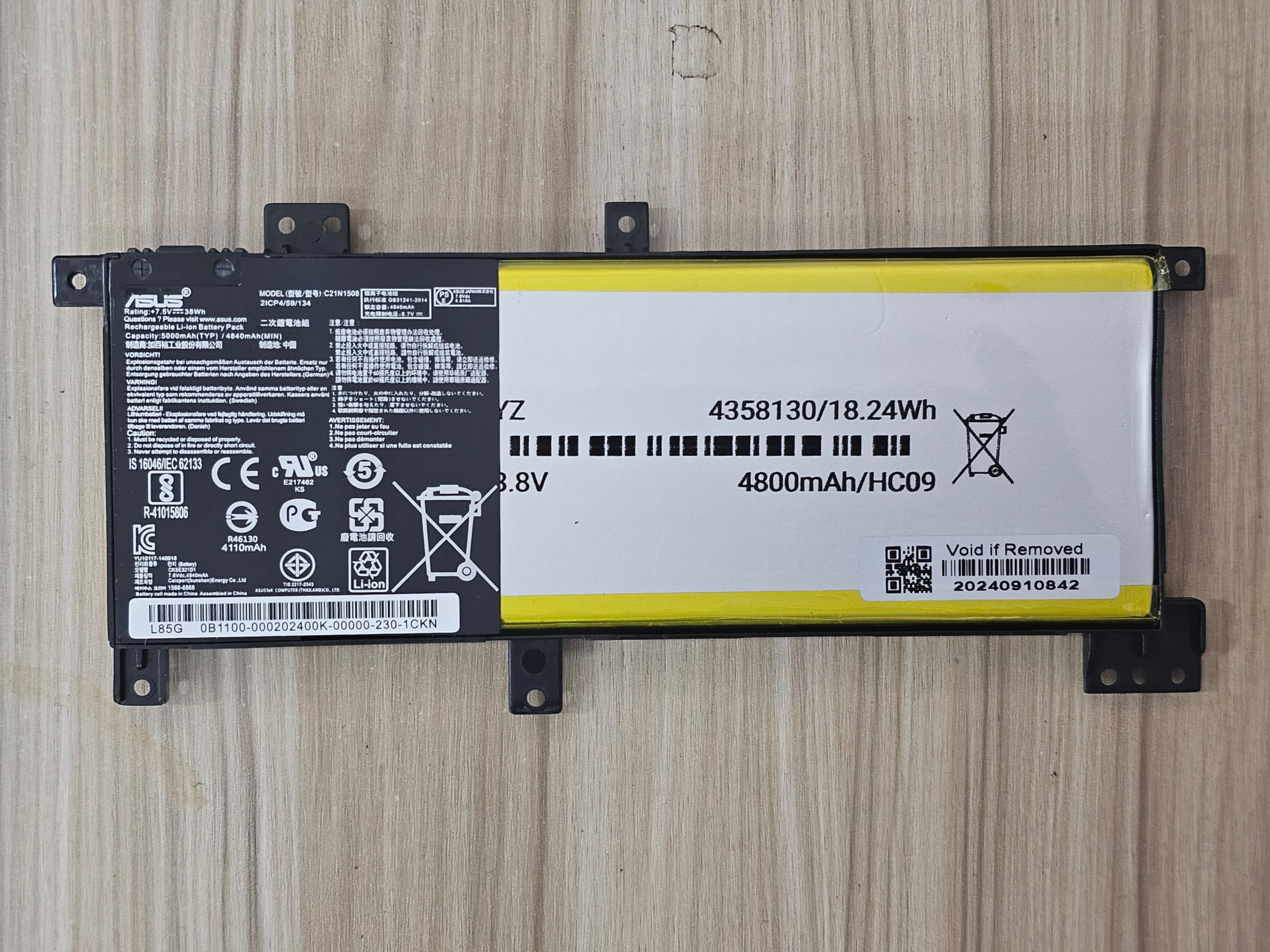 Pin Asus X456 / C21N1508 38Wh