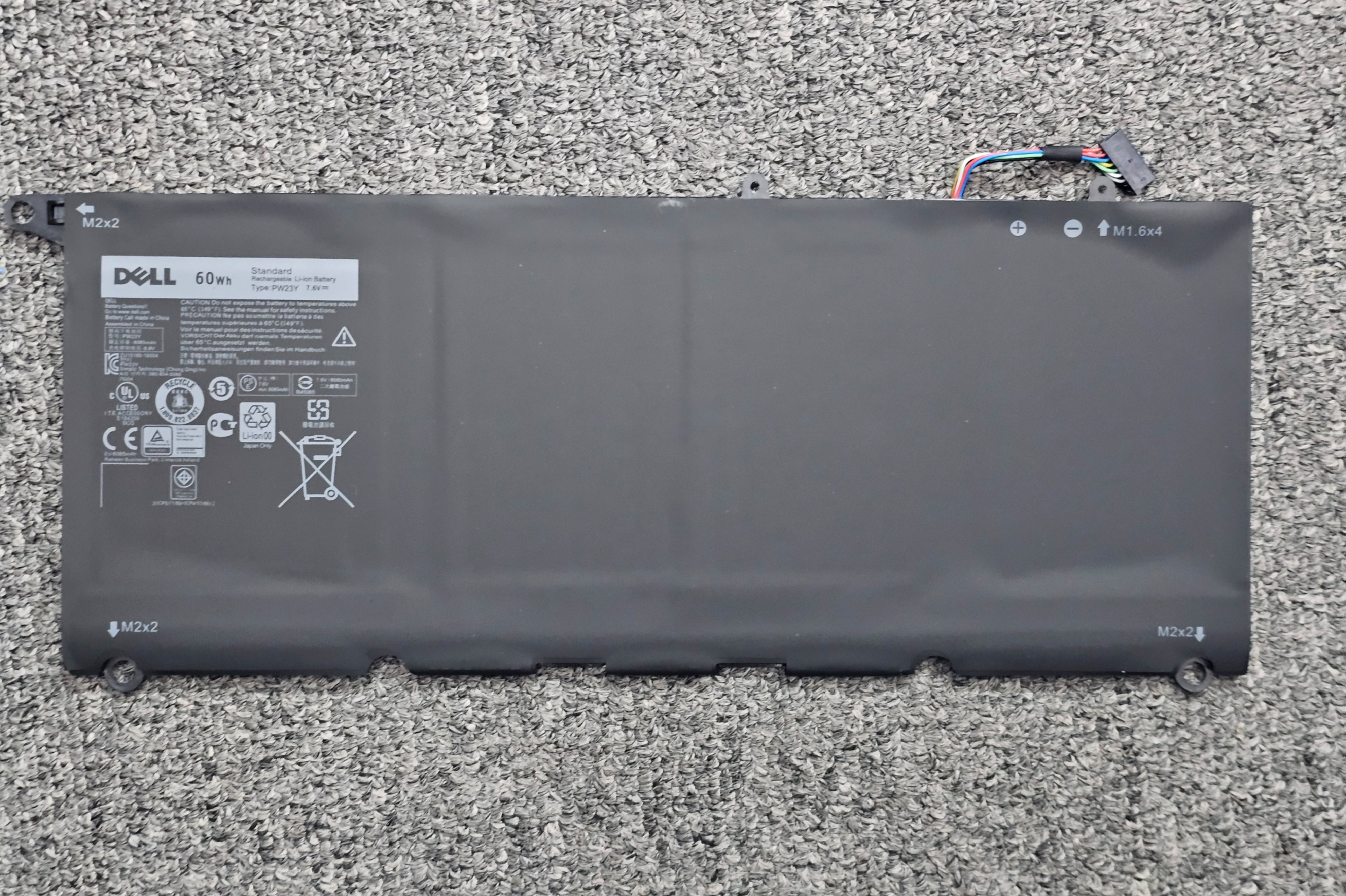 Pin Dell XPS 9360 9343 9345 / PW23Y 60Wh
