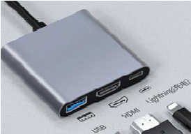 Hub chuyển Lightning ra HDMI + USB + Lightning