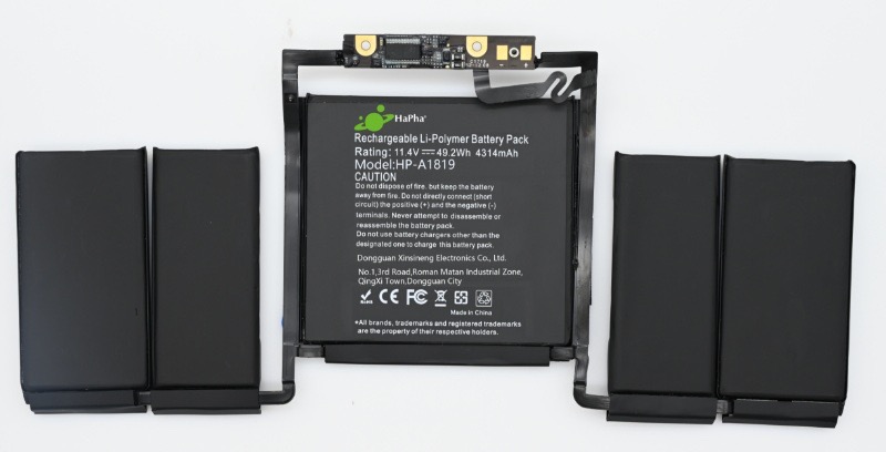 Pin Hapha dùng cho Macbook Pro 13in 2016 2017 model : A1706, mã pin HP-A1819 49.2Wh