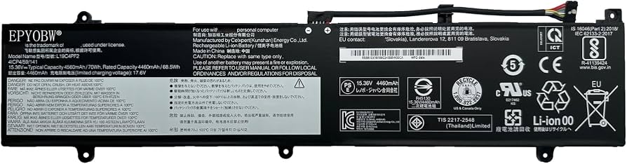 Pin Lenovo S750-15 Fit / Yoga Slim 7 15 / L19M4PF2 / L19C4PF2 70Wh