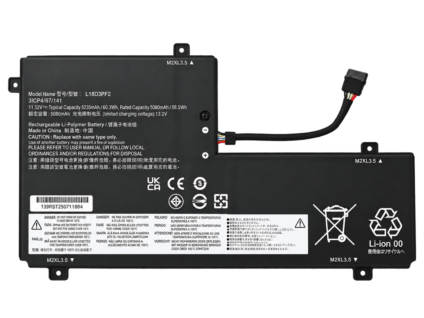 Pin Lenovo Yoga C740-15 / C740-15IML / C740-15IML / L18M3PFA / L18D3PF2 60.3Wh