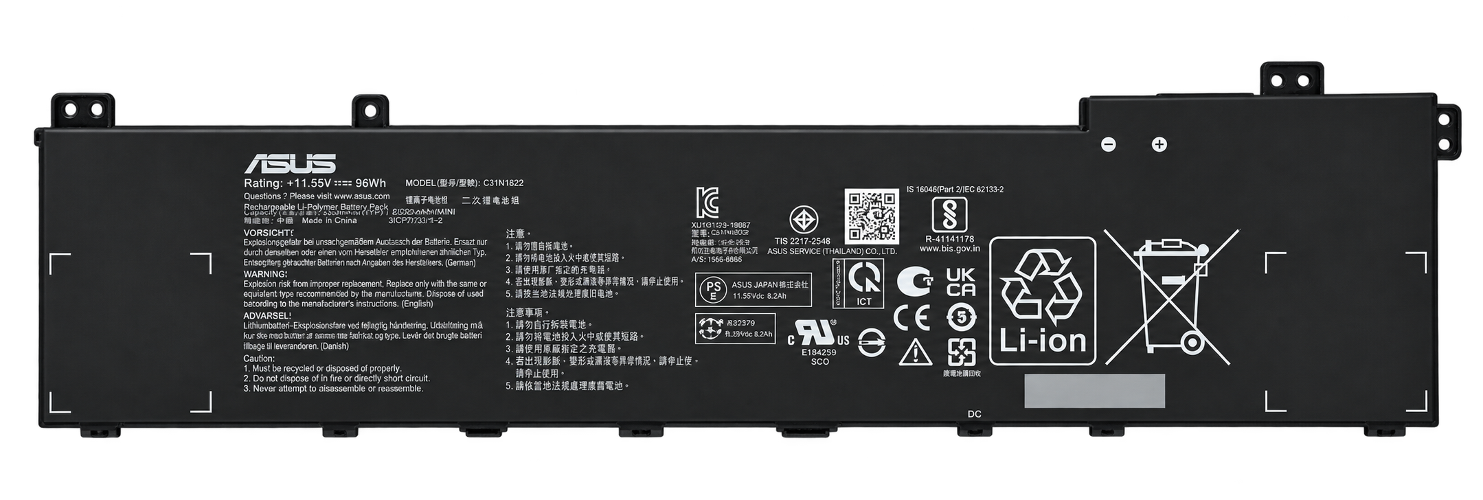 Pin Asus VivoBook Pro 16X M7600 / 16X OLED M7600QE / C32N2022 96Wh