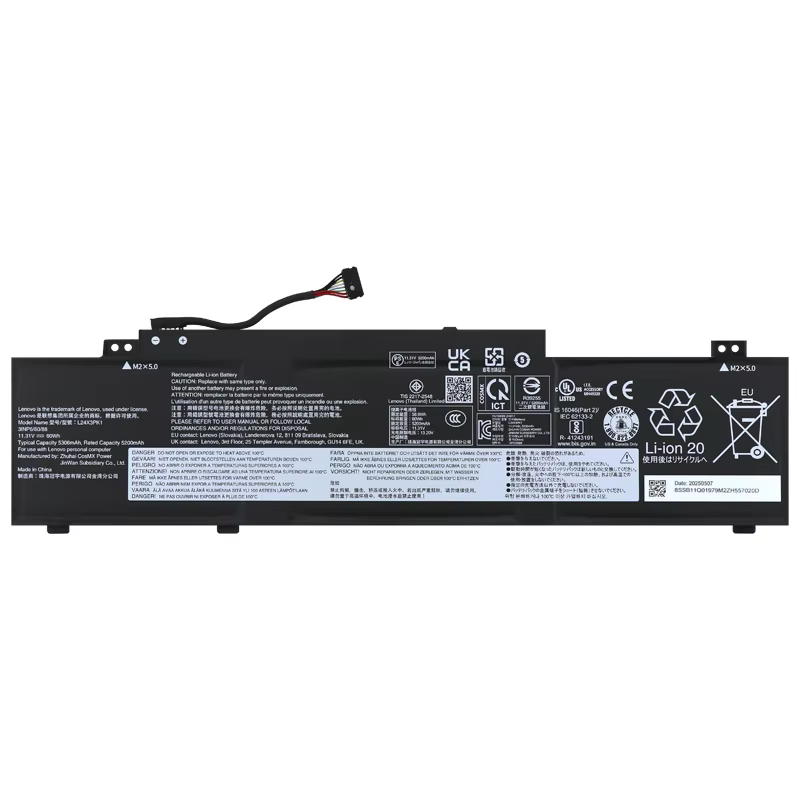 Pin Lenovo Slim 3-14IRH10 / 3-14AHP10 / 3-14IRH10R / 3-15ARP10 / 3-15IRH10 / 3-15IRH10R / L24X3PK1 L24N3PK1 L24B3PK2 L24M3PK2 60Wh