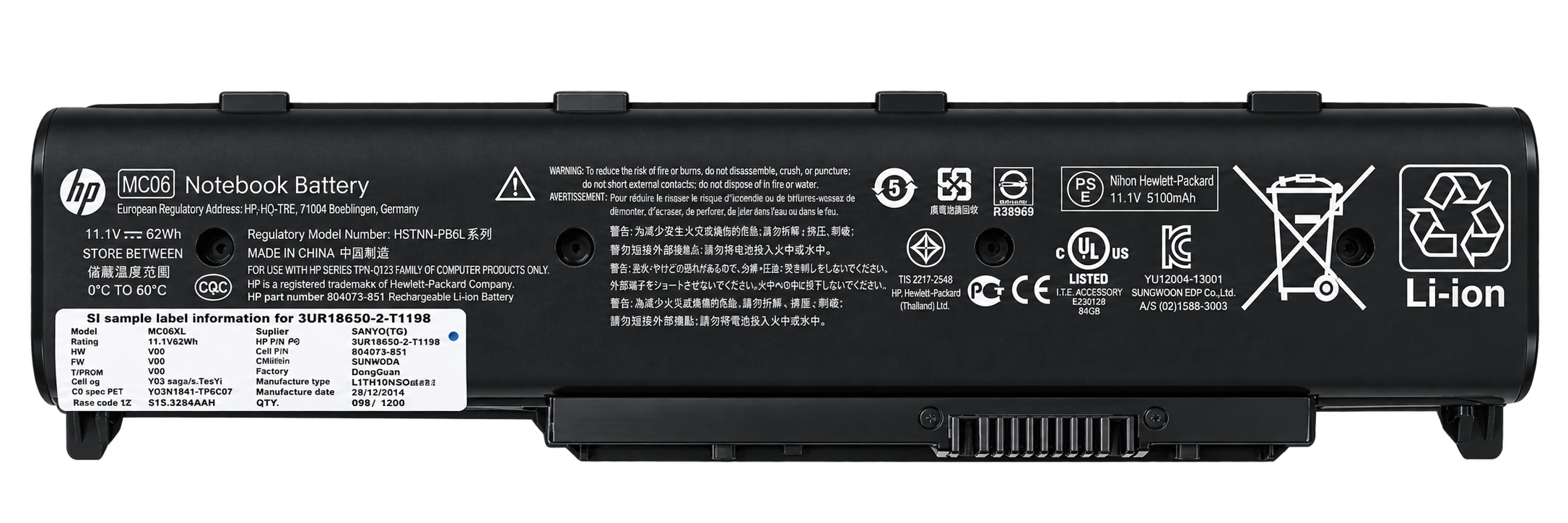 Pin HP CQ42 CQ43 CQ62 CQ72 G42 G62 G72 G4 G56 CQ56 CQ57 / MU06 48Wh