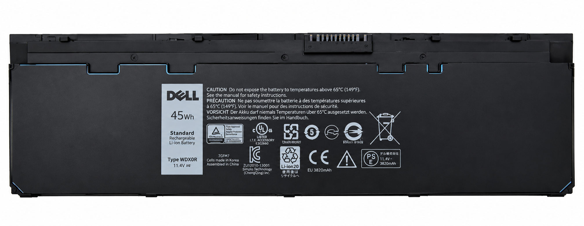 Pin Dell E7240 E7250 / F3G33 / VFV59 / WD52H 45Wh