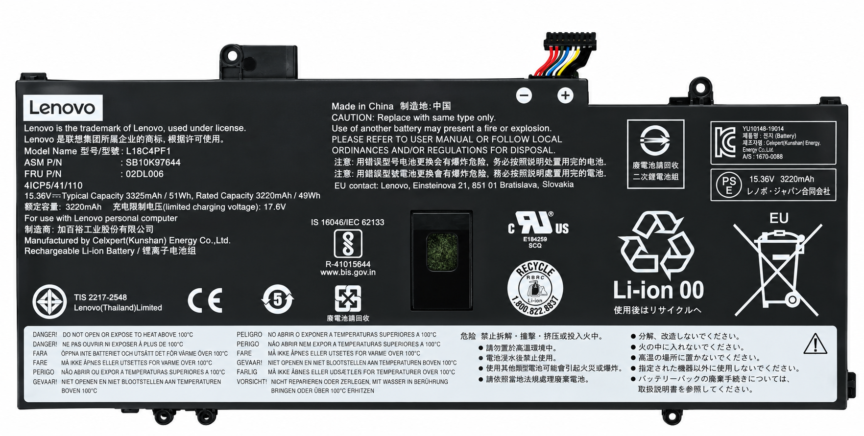 Pin Lenovo X1 Yoga Gen 4 / X1 Yoga Gen 5 / X1 Carbon Gen 7 / X1 Carbon Gen8 / L18C4P71 / L18L4P71 / L18M4P72 / L18C4P72 51Wh
