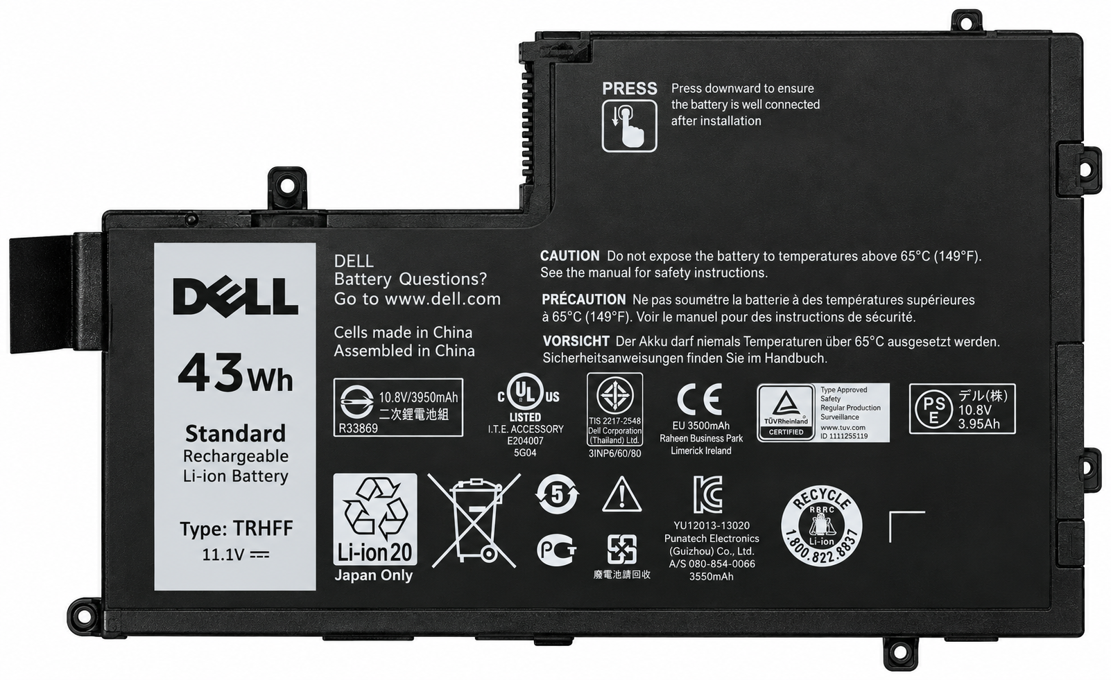 Pin Dell Inspiron 15 5542 5545 5548 5557 5445 5447 5448 5547 / OPD19 / 0PD19 / TRHFF 43Wh