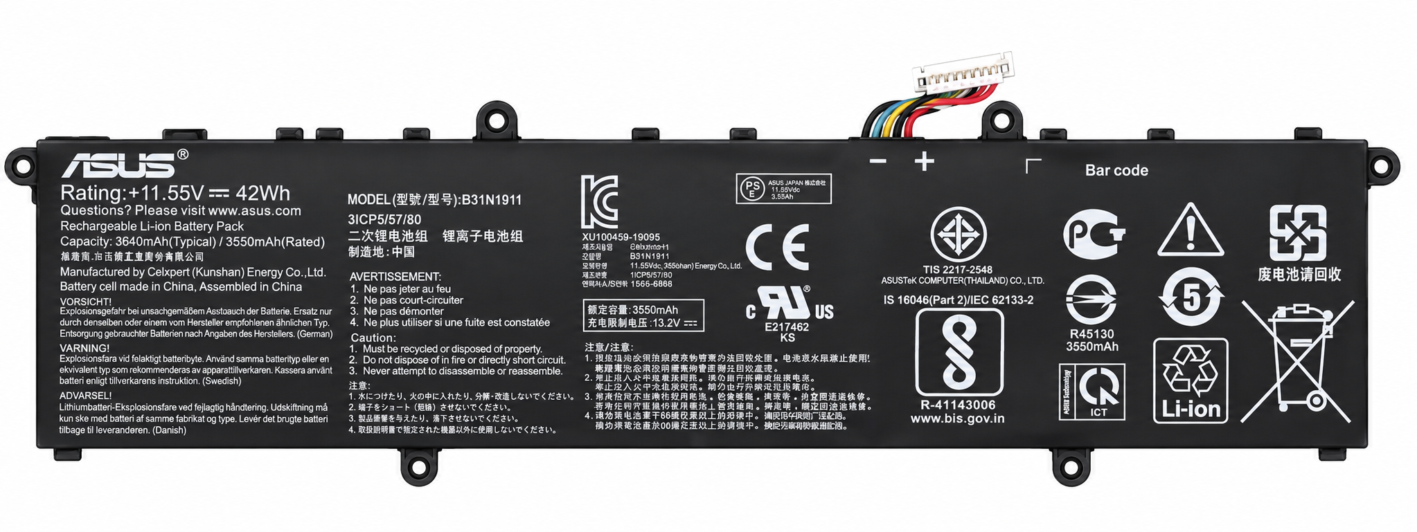Pin Asus TP470 X421DA TM420IA M413DA A415E X1402 X1502ZA X1502 / C31N1911 / B31N1911 42Wh