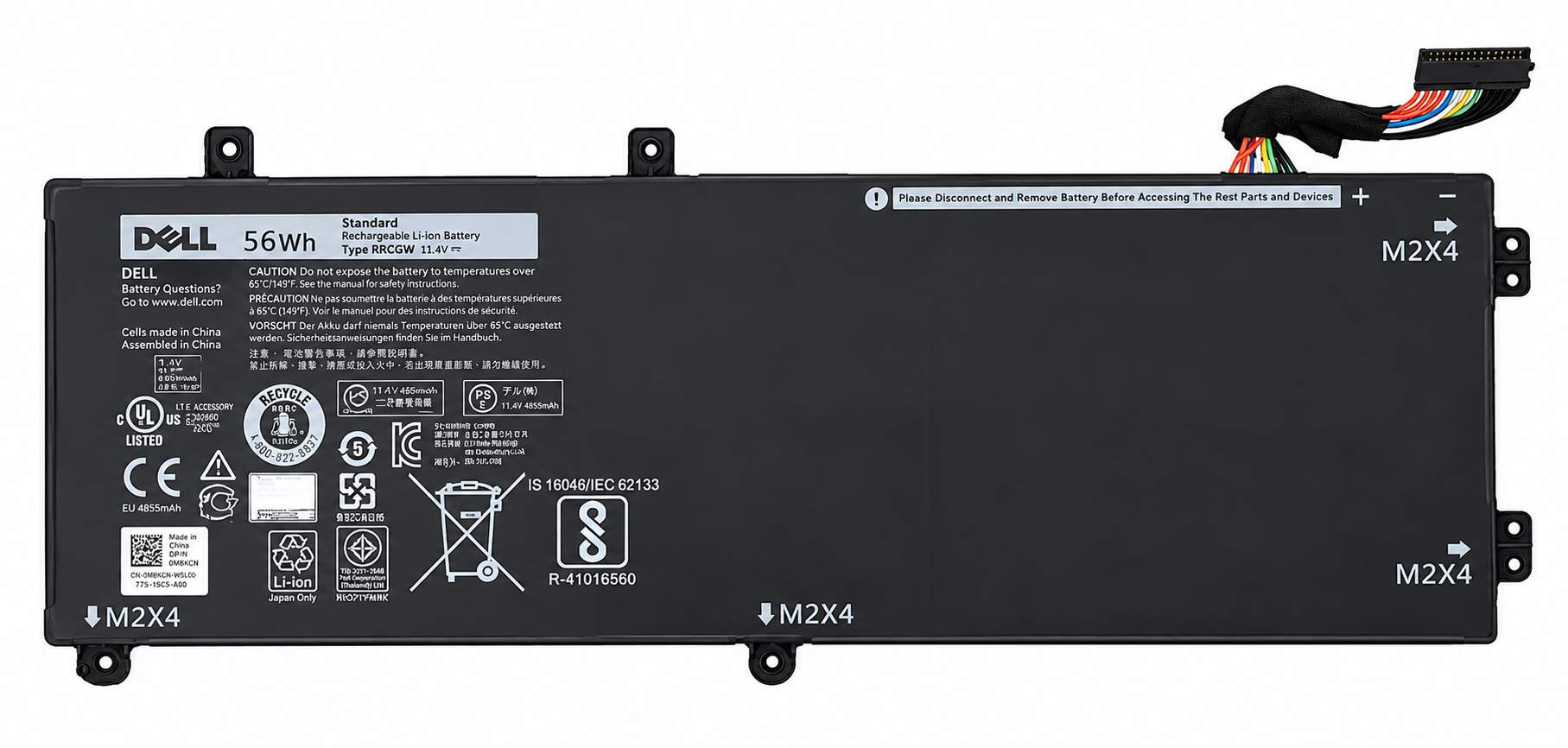 Pin Dell XPS 15 9550 / Precision 5510 5520 5530 5540 / RRCGW 56Wh