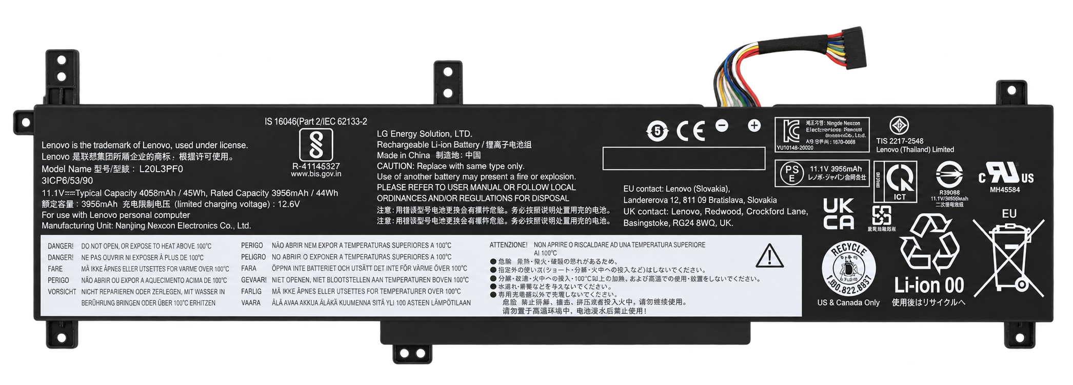 Pin Lenovo IdeaPad 3 14ITL6 / 3 15ITL6 / L20C3PF0 / L20M3PF0 / L20C2PF0 / L20L2PF0 / L20M2PF0 / L20B2PF0 / L20L3PF0 44.4Wh Dài
