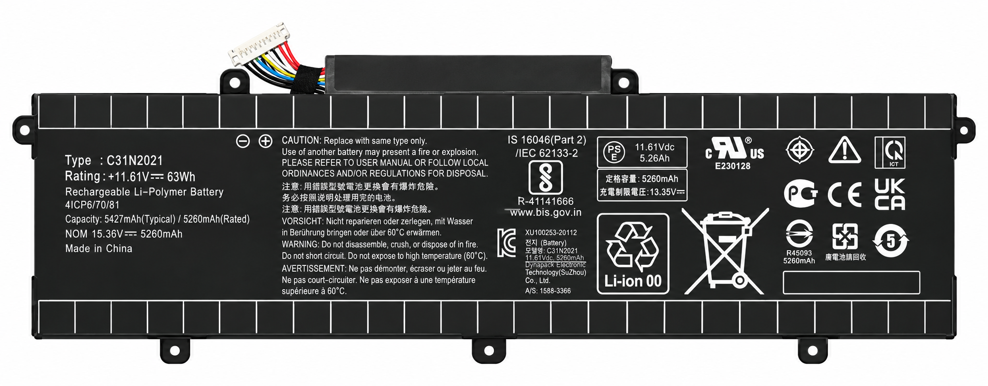 Pin Asus ZenBook 14X OLED UX5401EA UM5401QA UX5400E / C31N2021 50Wh