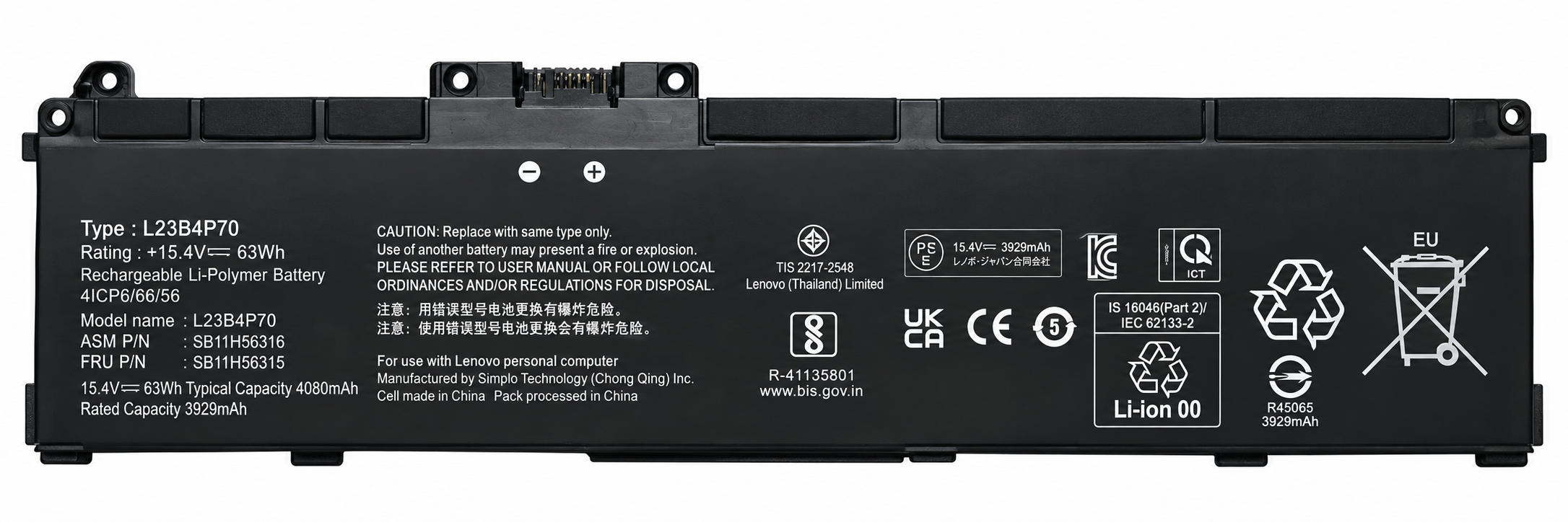 Pin Lenovo ThinkPad P14s / T14 Gen 5 / T14 Gen 6 Series L23M4P72 L23C4P73 L23D4P71 L23B4P70 52.5Wh