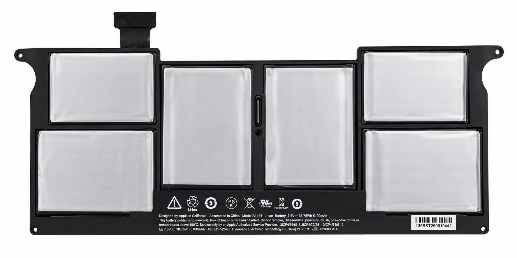 Pin Macbook Air 11in 2010 đến 2015 model: A1370 / A1465 mã pin: A1406 / A1495 35Wh
