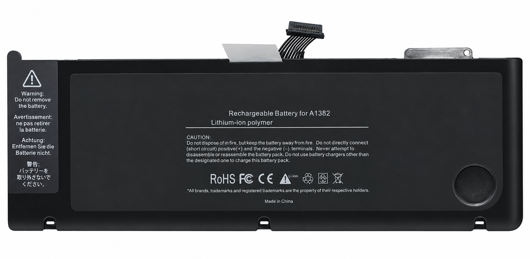 Pin Macbook Pro 15in 2011 2012 model: A1286, mã pin A1382 77.5Wh