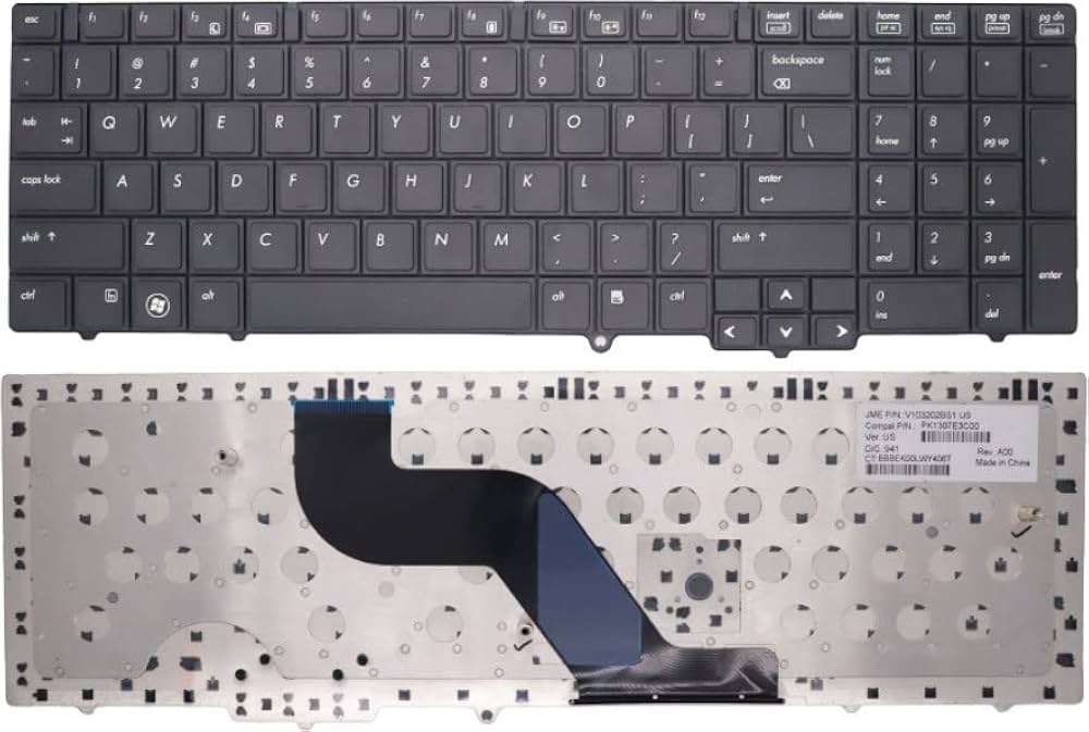 Bàn Phím HP 6540B / 6545B / 6550B / 6555B / 6540 / 6545 màu đen, không đèn led, không chuột.