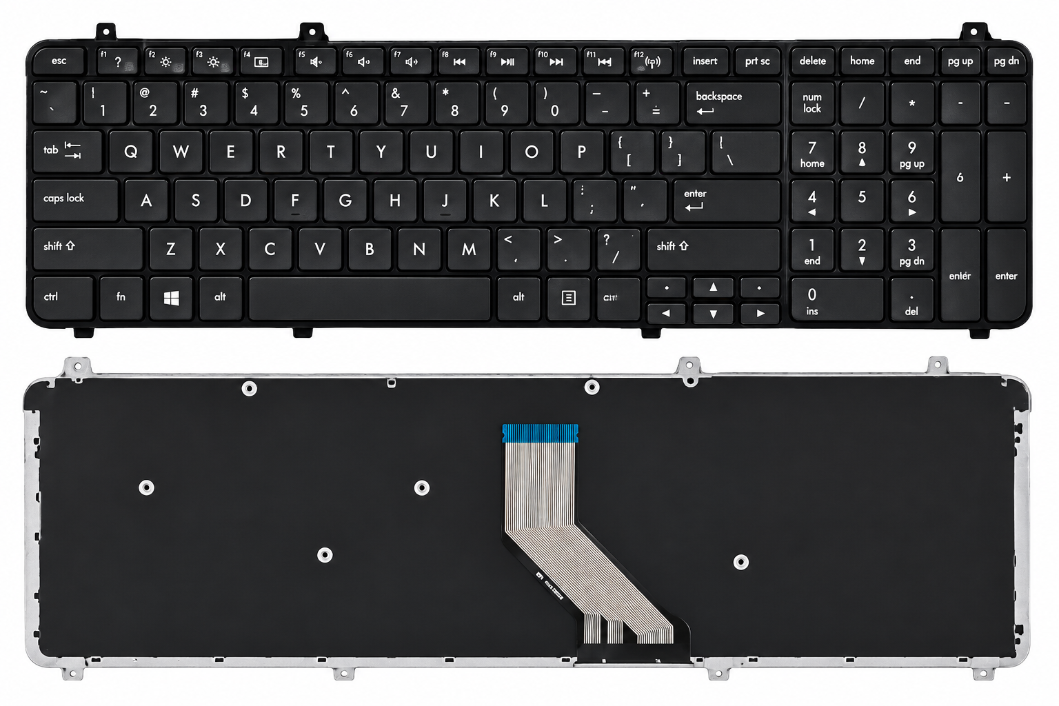 Bàn Phím HP DV6-1000 / DV6-1100 / DV6-1200 / DV6-1300 / DV6T-2000 / DV6-2000 màu đen, không đèn led.