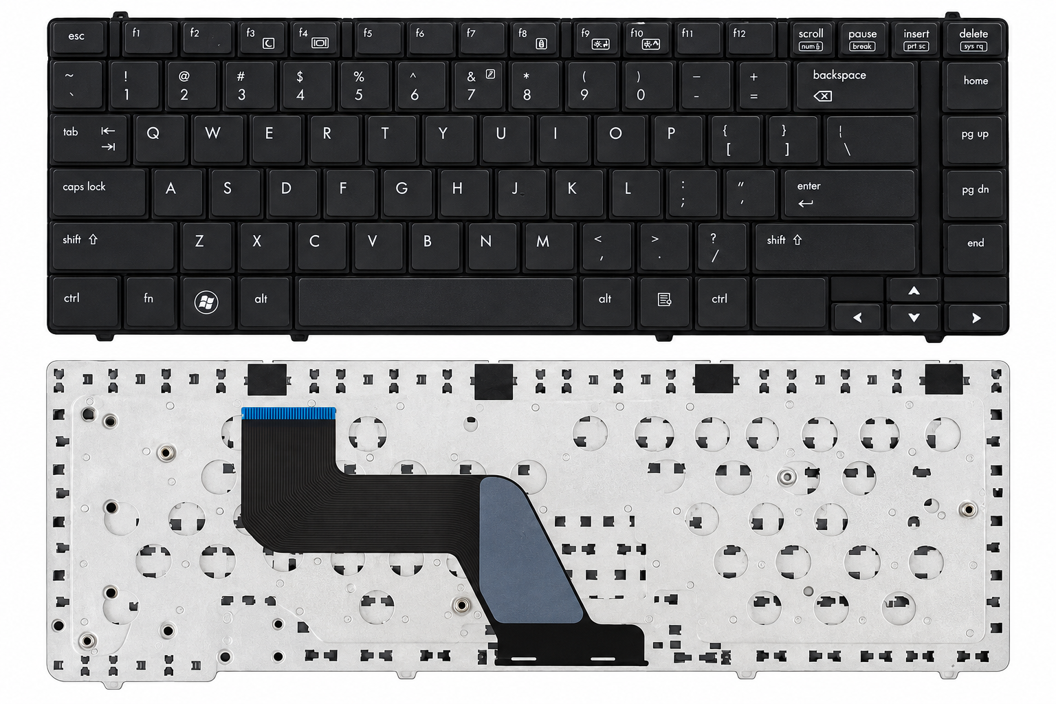 Bàn Phím HP ProBook 6450B màu đen, không đèn led, không chuột.