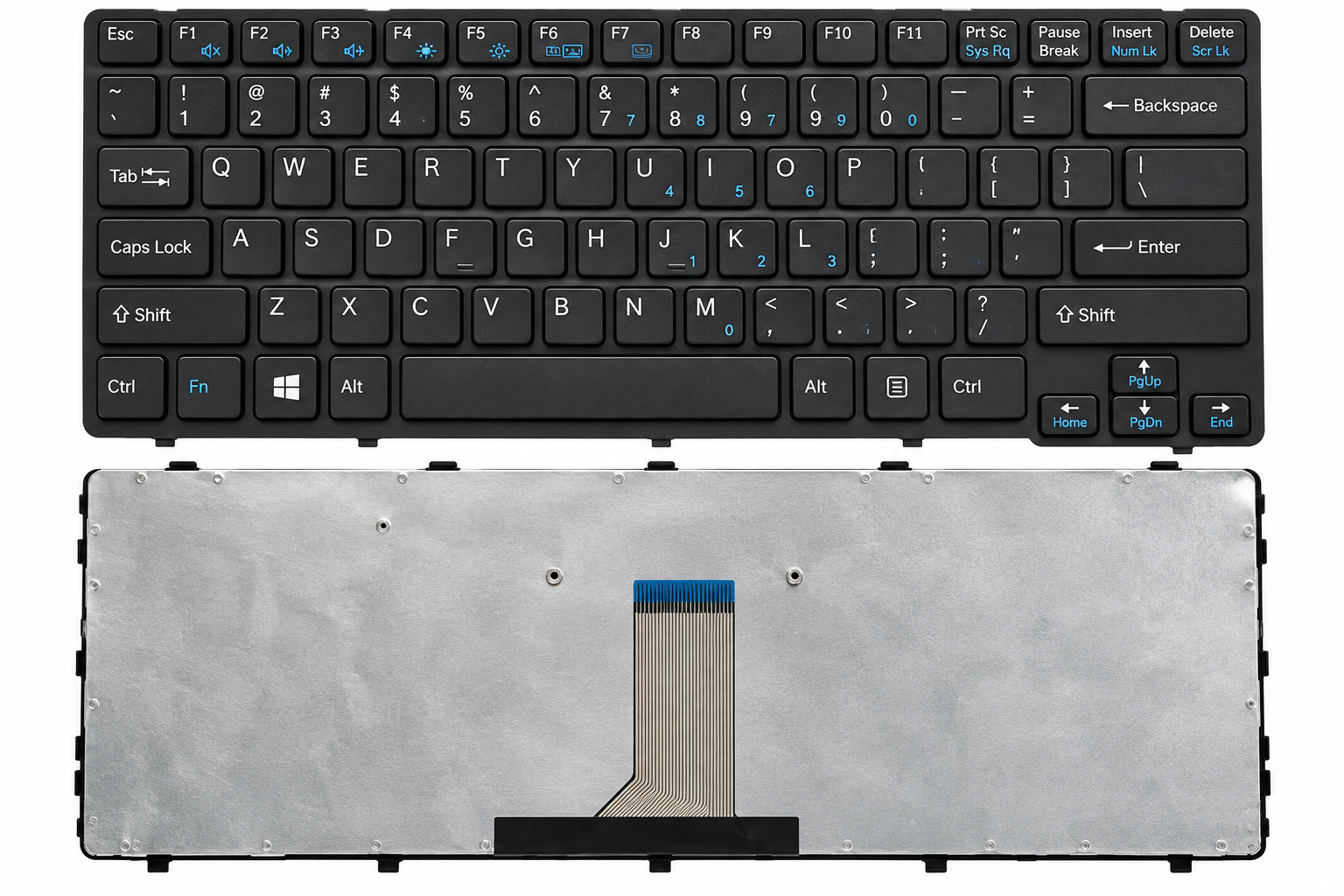 Bàn Phím Sony Vaio SVE14, SVE14A, SVE141, SVE141C11L, SVE141D11L màu đen, không đèn led.