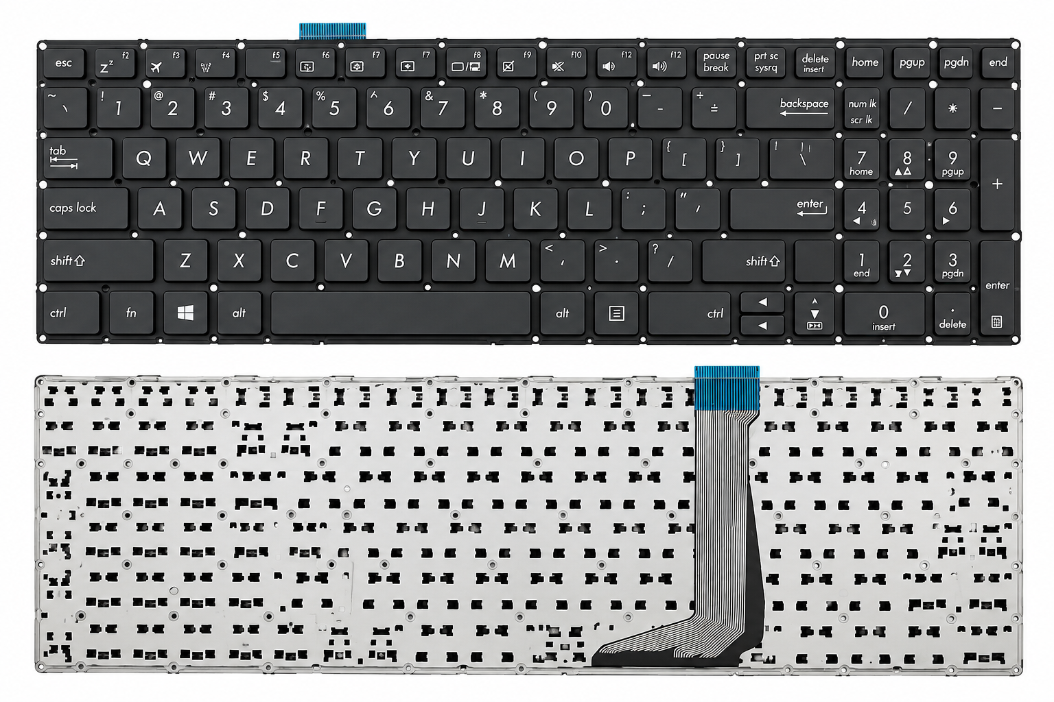 Bàn Phím Asus E502 màu đen, không đèn led.