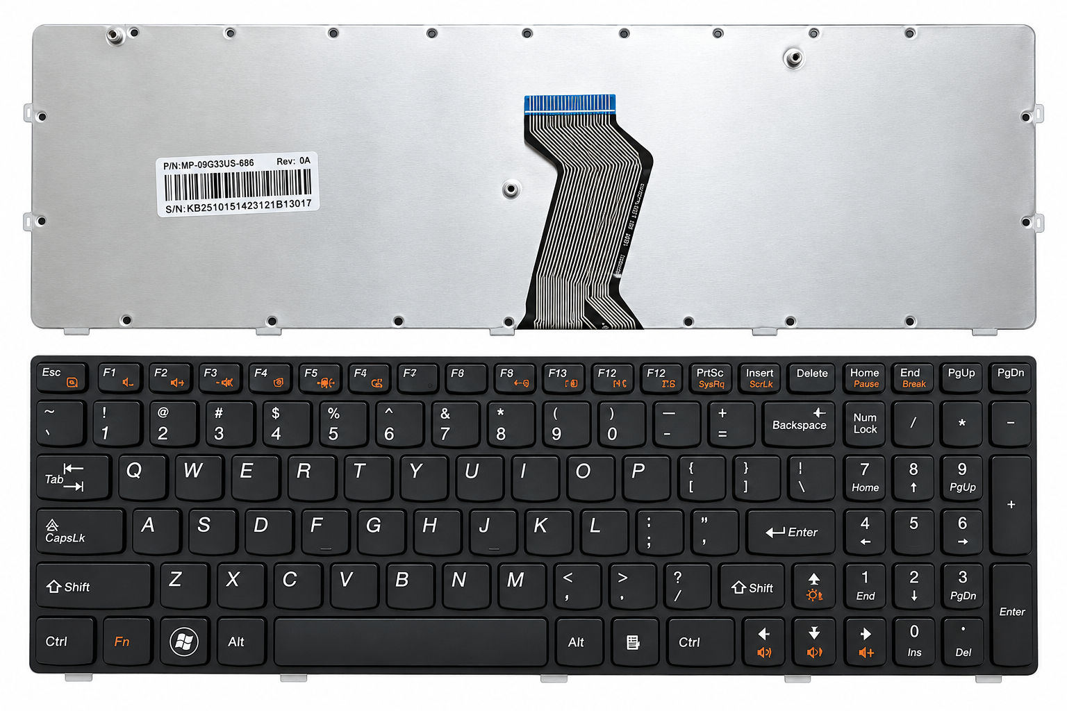 Bàn Phím Lenovo G580 G585 / Z580 / Z585 / N580 / N585 / N586 / P580 / P585 màu đen, không đèn led.