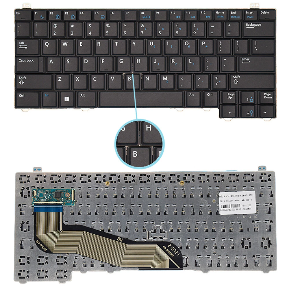 Bàn Phím Dell Latitude E5440 màu đen, không đèn led.