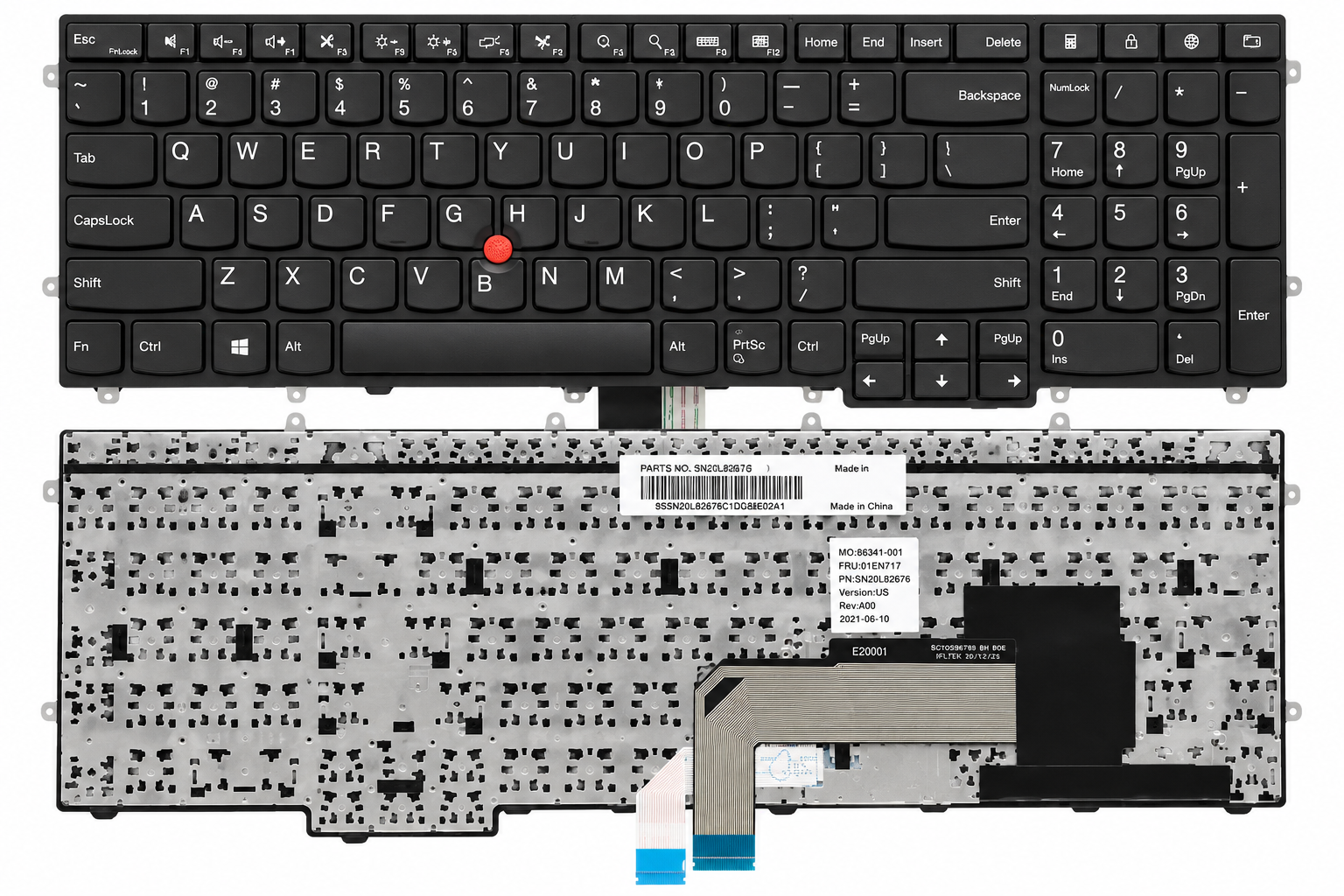 Bàn Phím Lenovo ThinkPad E570 / E575 màu đen, không đèn led , có chuột Original.