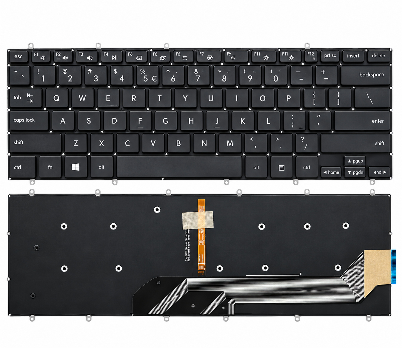 Bàn Phím Dell Inspiron 7466 / 3493 / 5368 / 5370 / 5373 / 5378 / 7370 / 7373 / 7378 / 7460 / 7467 / 7560 / 7569 / 7570 / 7572 / 7573 / 7579 màu đen Original.