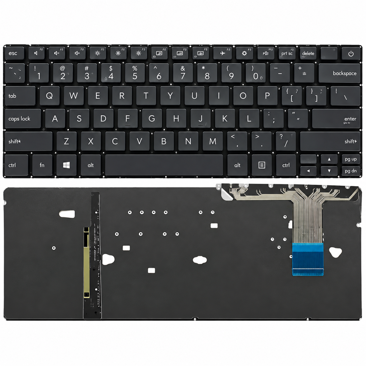 Bàn Phím Asus UX330 màu đen, có đèn led, có nút nguồn Original.