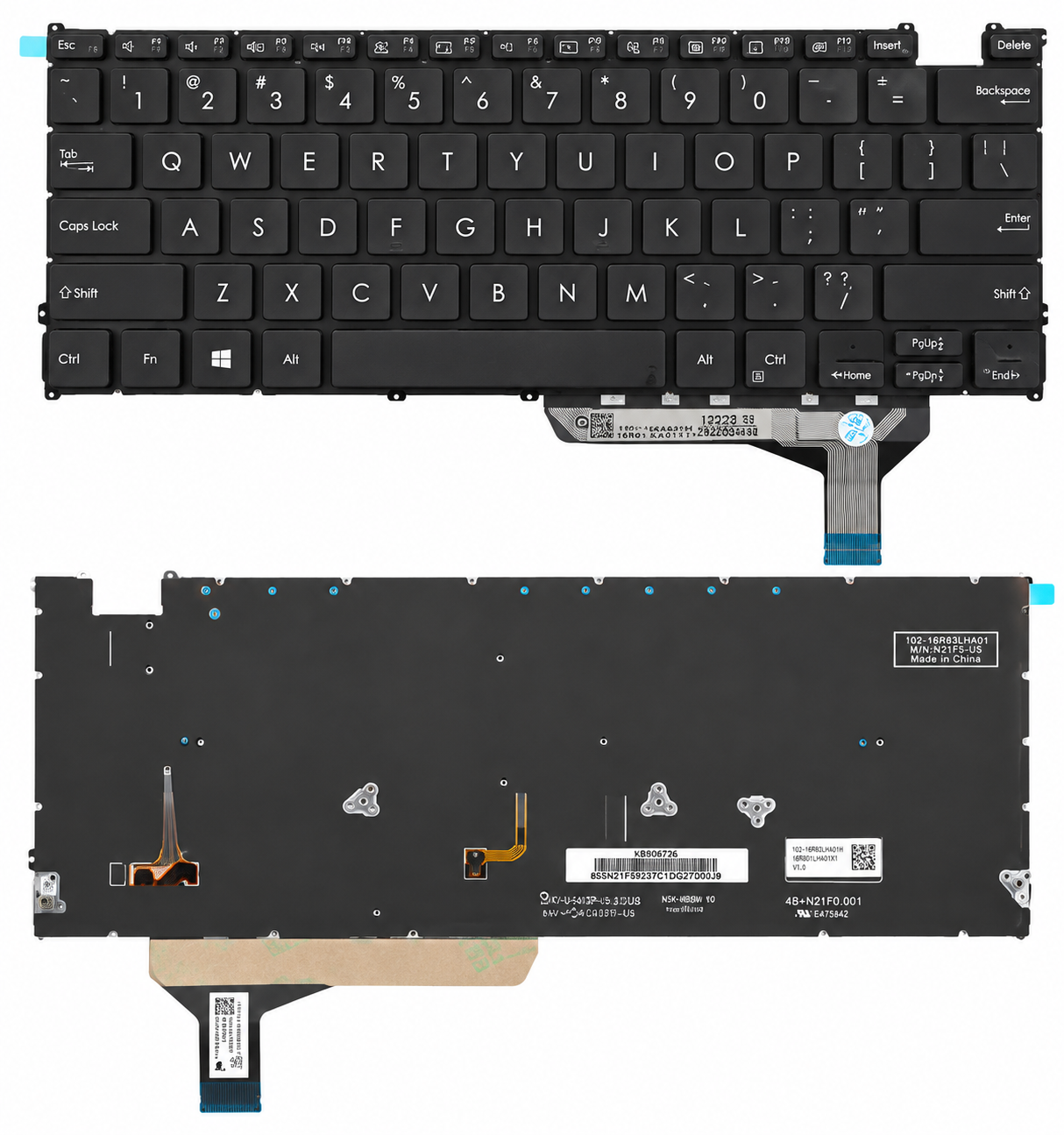 Bàn Phím Asus UX3402 / UM5302T / UM3402 màu đen, có đèn led.