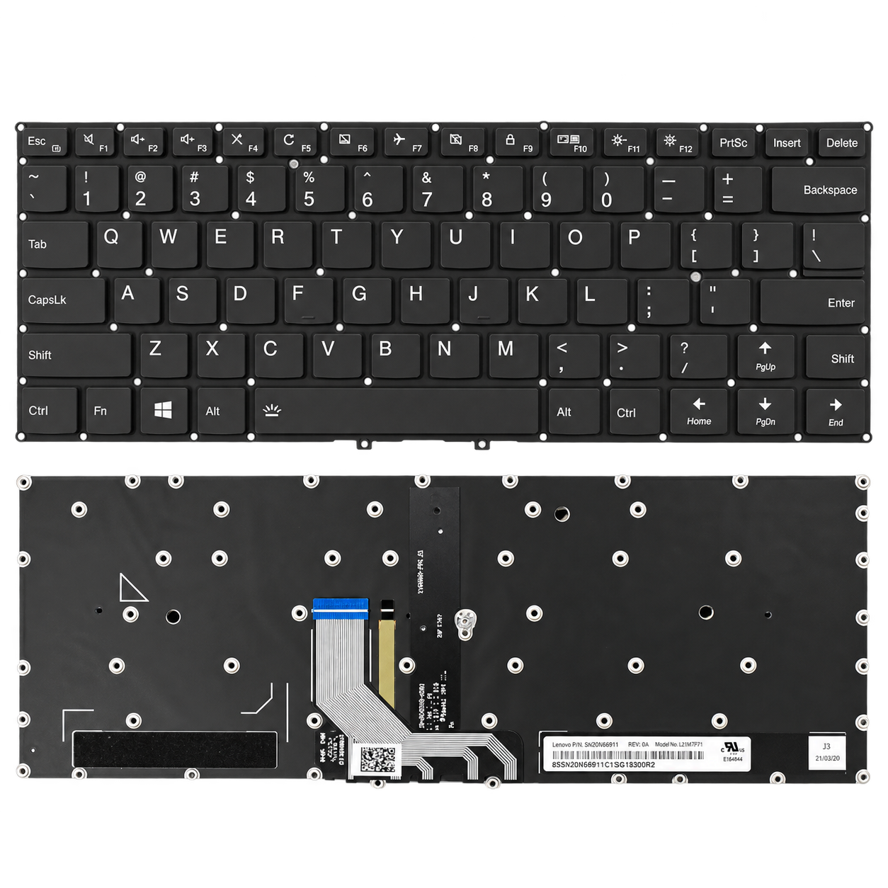 Bàn Phím Lenovo 910-13IKB màu đen, có đèn led.
