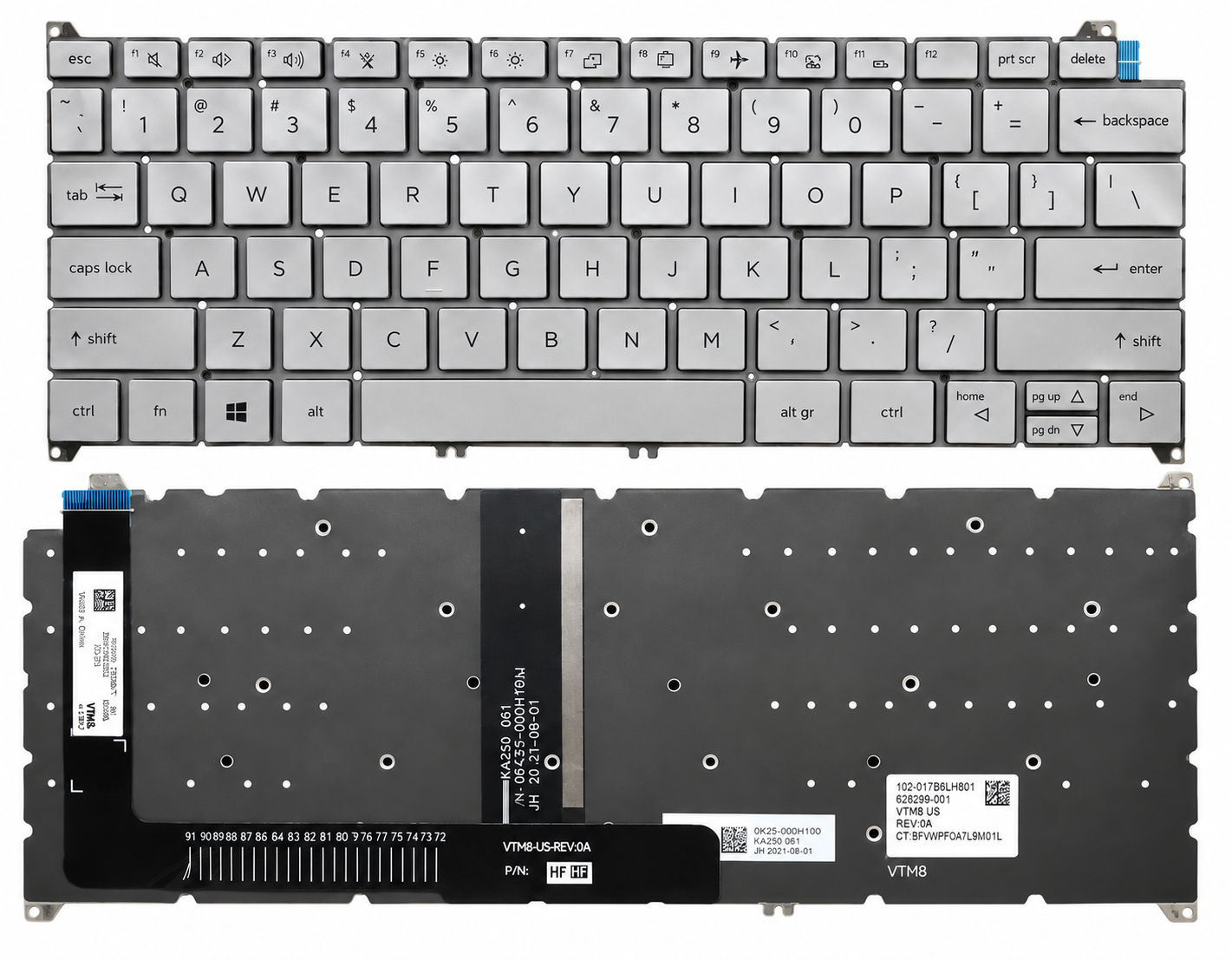 Bàn Phím Acer SF314-512 / SF314-59 / SF314-44 / SF314-56 / SF314-71 / SFX14-51G / EX214-53 / N21H3 / N21C2 có đèn led, không nút nguồn.