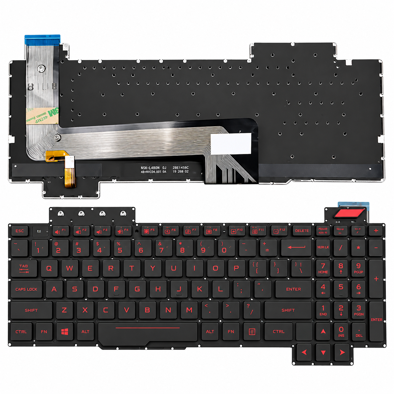 Bàn Phím Asus FX503 màu đen đỏ, có đèn led Original.