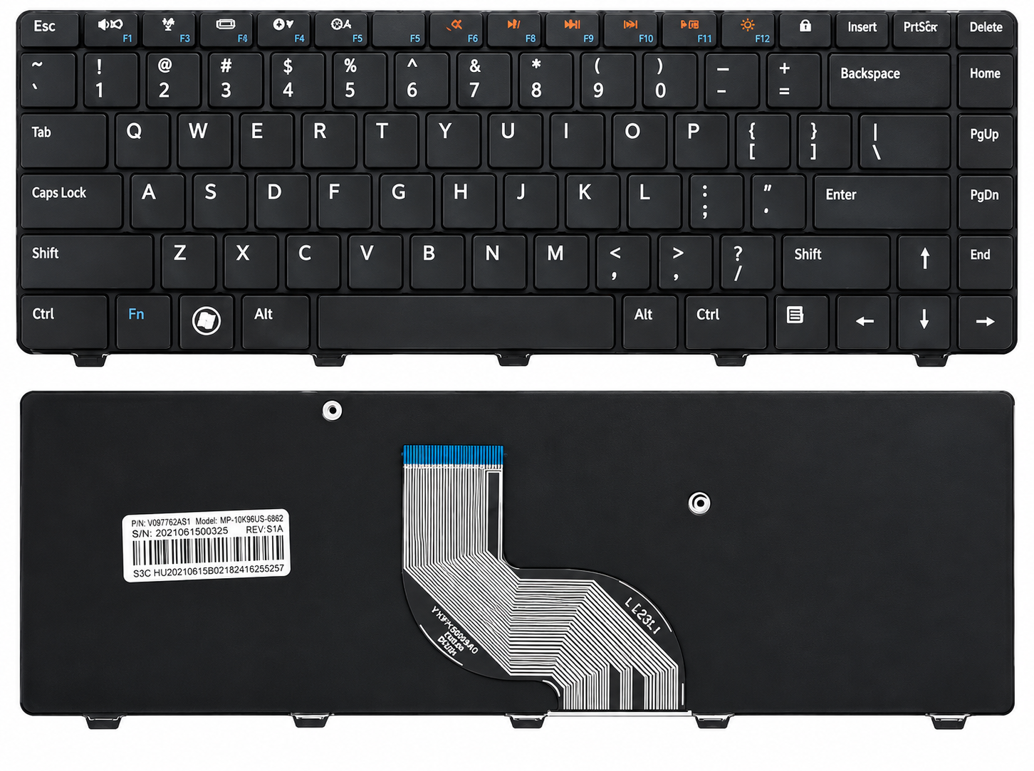 Bàn Phím Dell N4010 / N3010 / N4020 / N4030 / N5030 / M5030 màu đen, không đèn led.