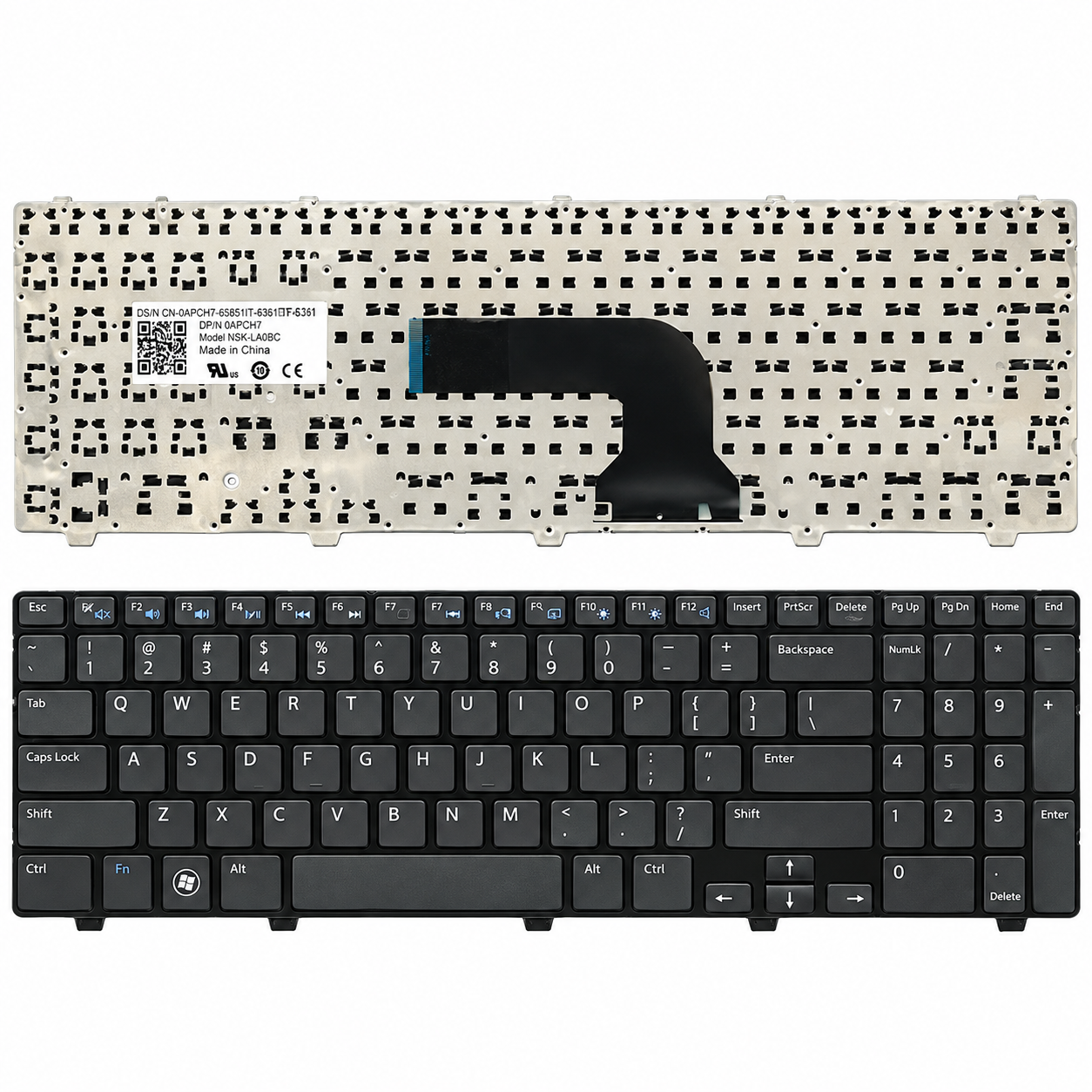 Bàn Phím Dell Inspiron 3521 / 5521 / N5521 / 3537 / 5537 màu đen, không đèn led.