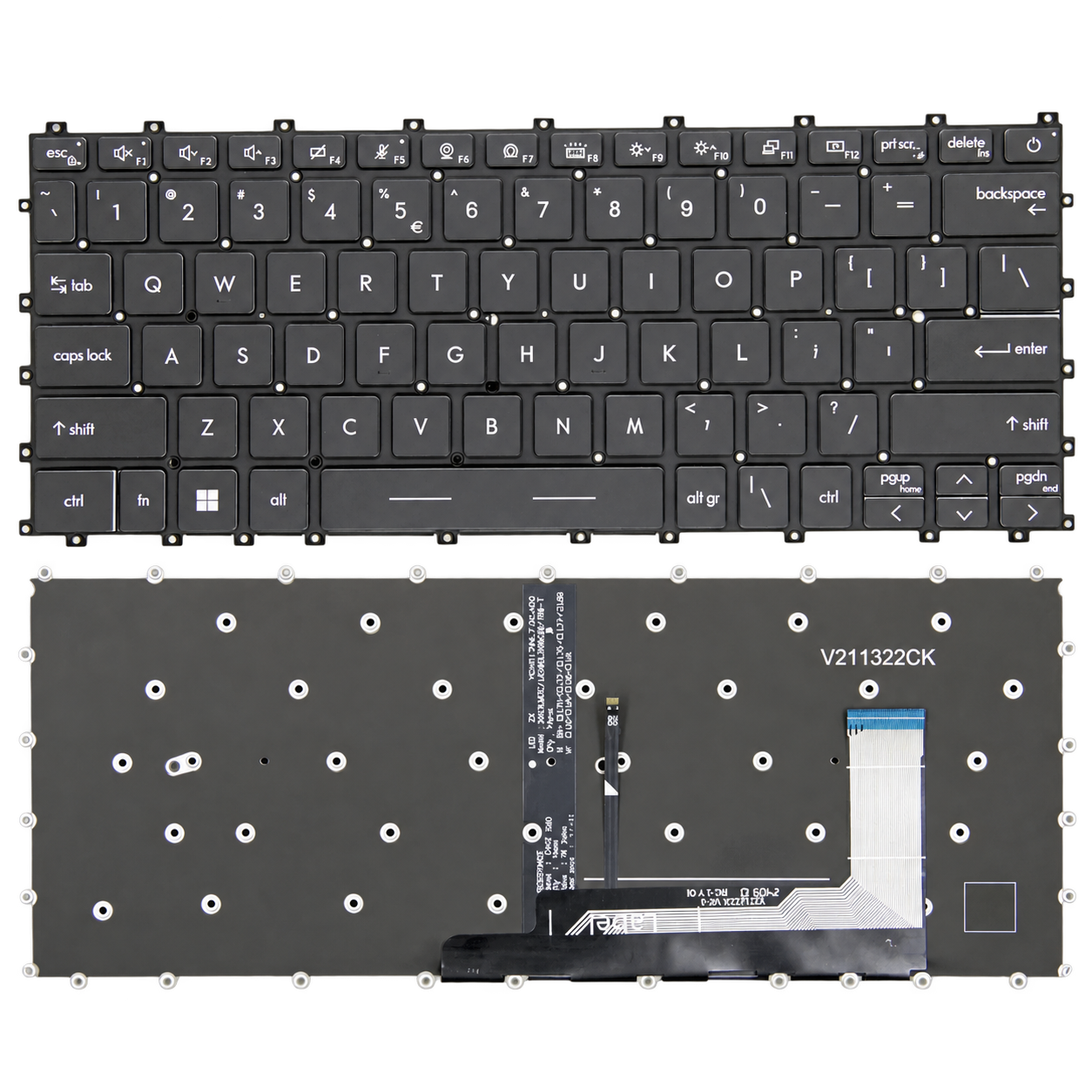 Bàn Phím MSI MS-14J1 / MS-14J3 / MS-14JK / C5M / C7M / C11M / C12M / C13M màu đen, có đèn led Original.