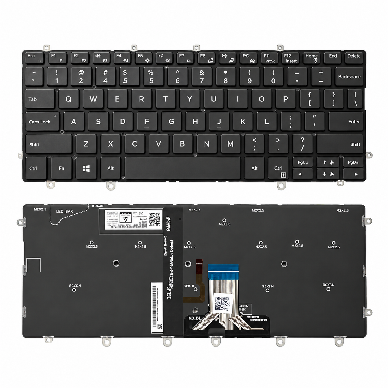 Bàn Phím Dell Xps 9365 màu đen, có đèn led Original.