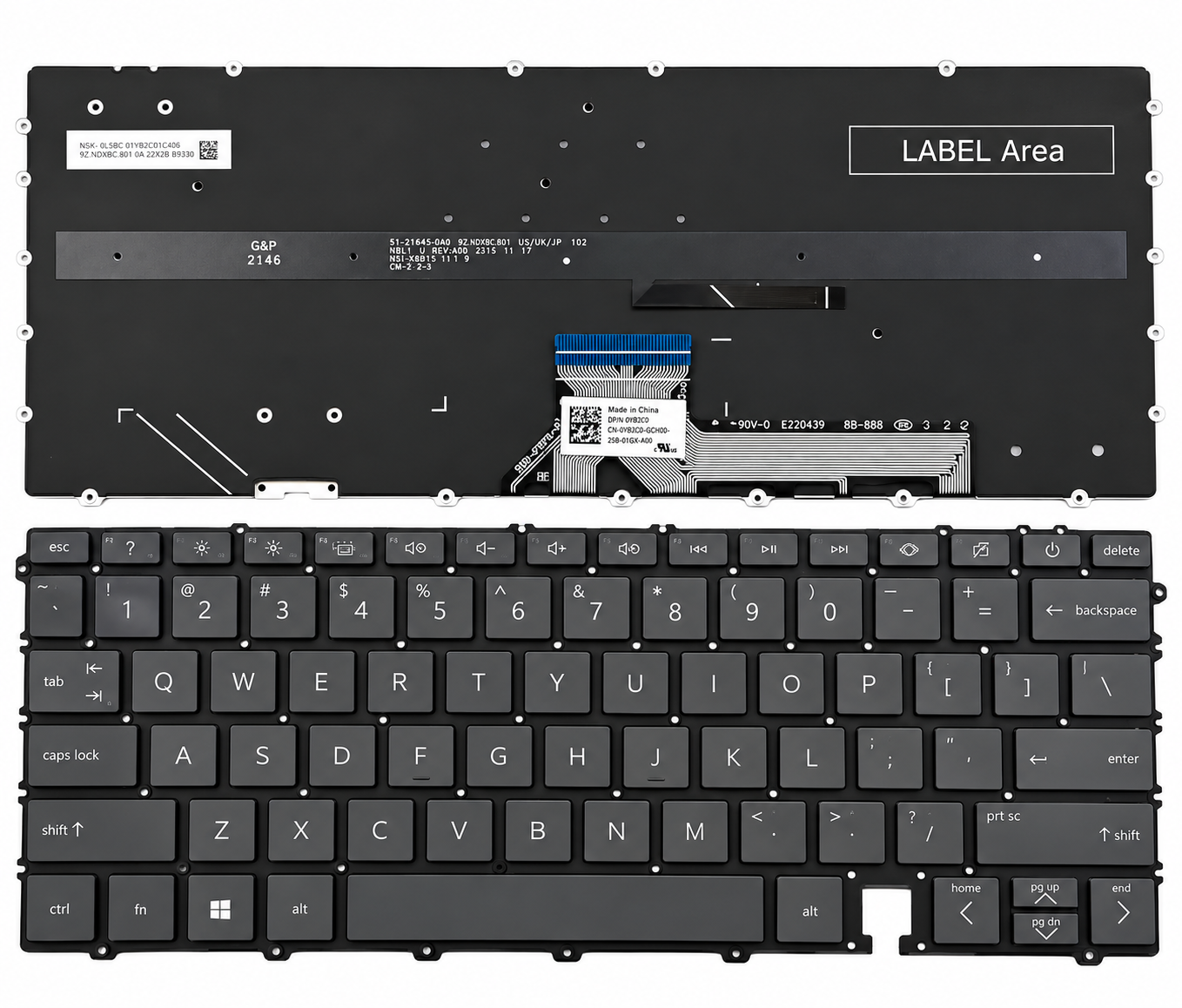 Bàn Phím HP 14-EF 2in1 màu xám, có đèn led Original.