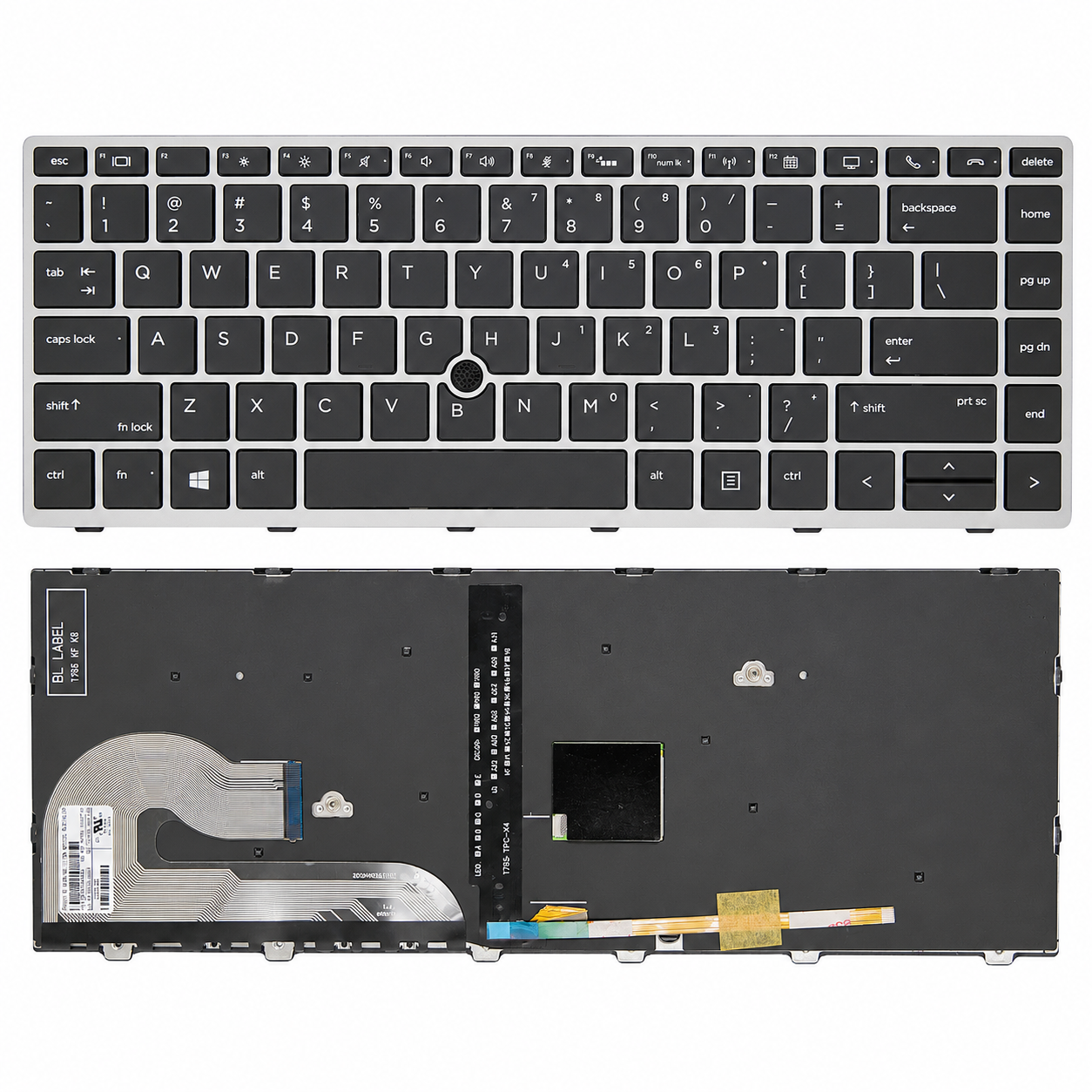 Bàn Phím HP 840 G5 / 840 G6 / 845 G5 / 845 G6 / 846 G5 / 846 G6 / 740 G5 / 740 G6 / 745 G5 / 745 G6 / ZBook 14u G5 / 14u G6 màu đen, có khung.