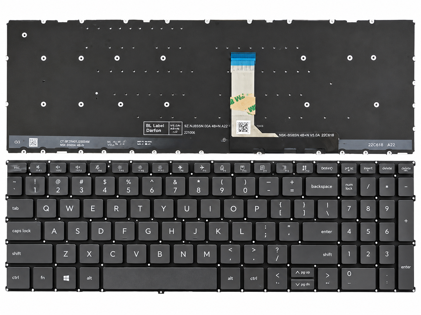 Bàn Phím Lenovo IdeaPad Slim 3 15AHP10 / Slim 3 15ARP10 / Slim 3 15IRH10 / Slim 3 15IRH10R / Slim 3 15IRU10 màu xám, có đèn led Original.