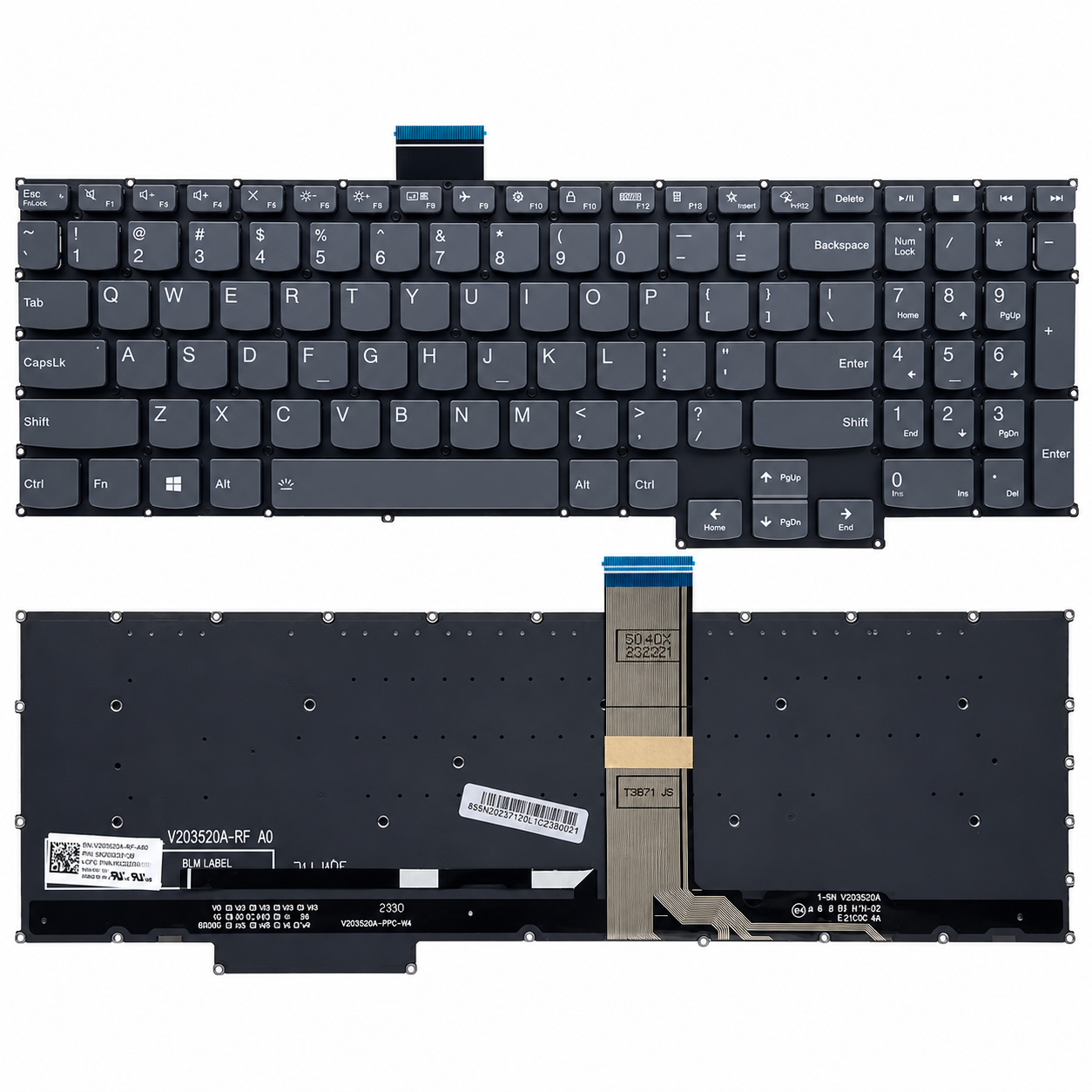 Bàn Phím Lenovo ThinkBook 16 Gen 4+ ARA IAP / ThinkBook 16p NX ARH màu xám, có đèn led, có phím AI , chất lượng Original.