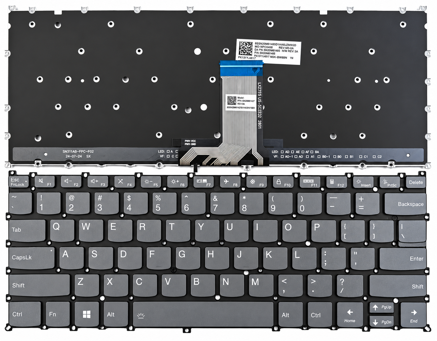 Bàn Phím Lenovo IdeaPad 1-14ALC7 / 1-14ADA7 / 1-14AMN7 / 1-14IAU7 / 1-14IGL7 màu xám, có đèn led Original.