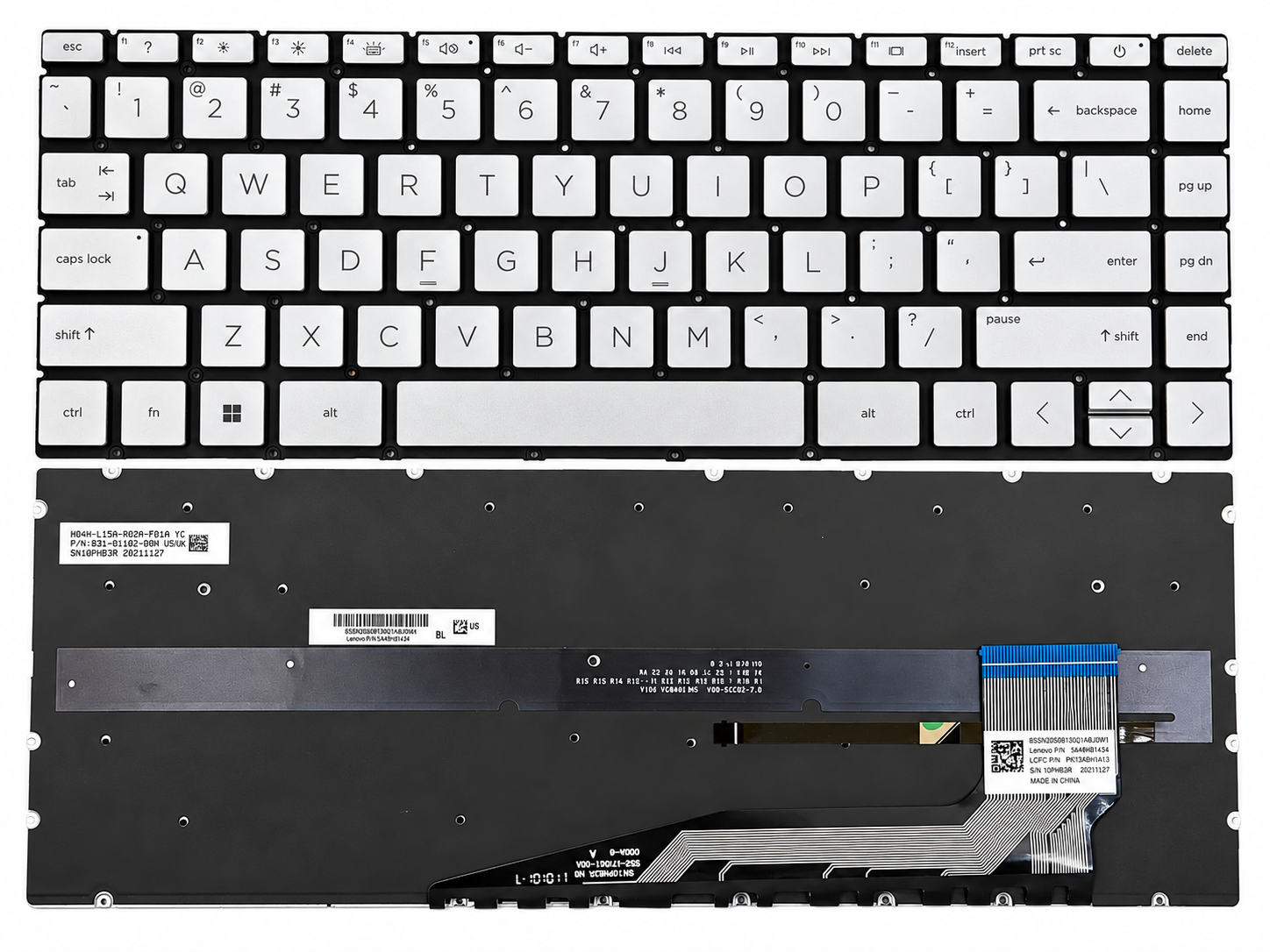 Bàn phím HP Pavilion 13-BE Aero 13-BE0000 13-BE1000 13-BE2000 màu bạc, có đèn led chất lượng Original
