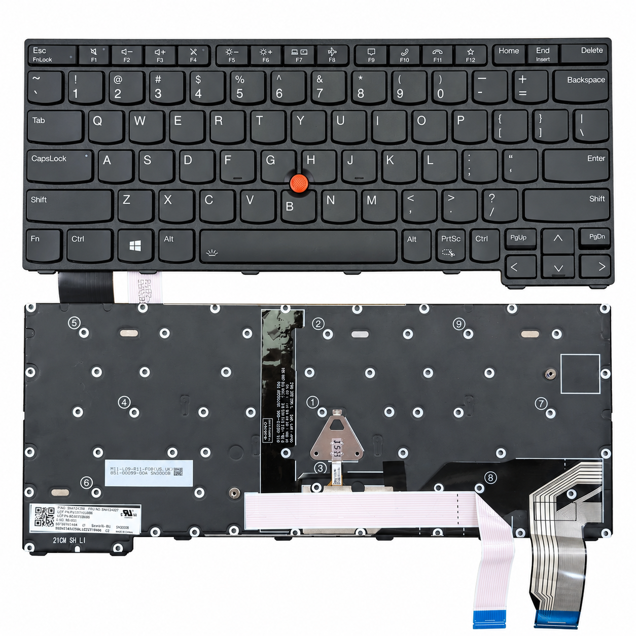 Bàn Phím Lenovo X13 Gen 2 / X13 Gen 3 / L13 Yoga Gen 4 màu đen, có đèn led + có chuột Original.
