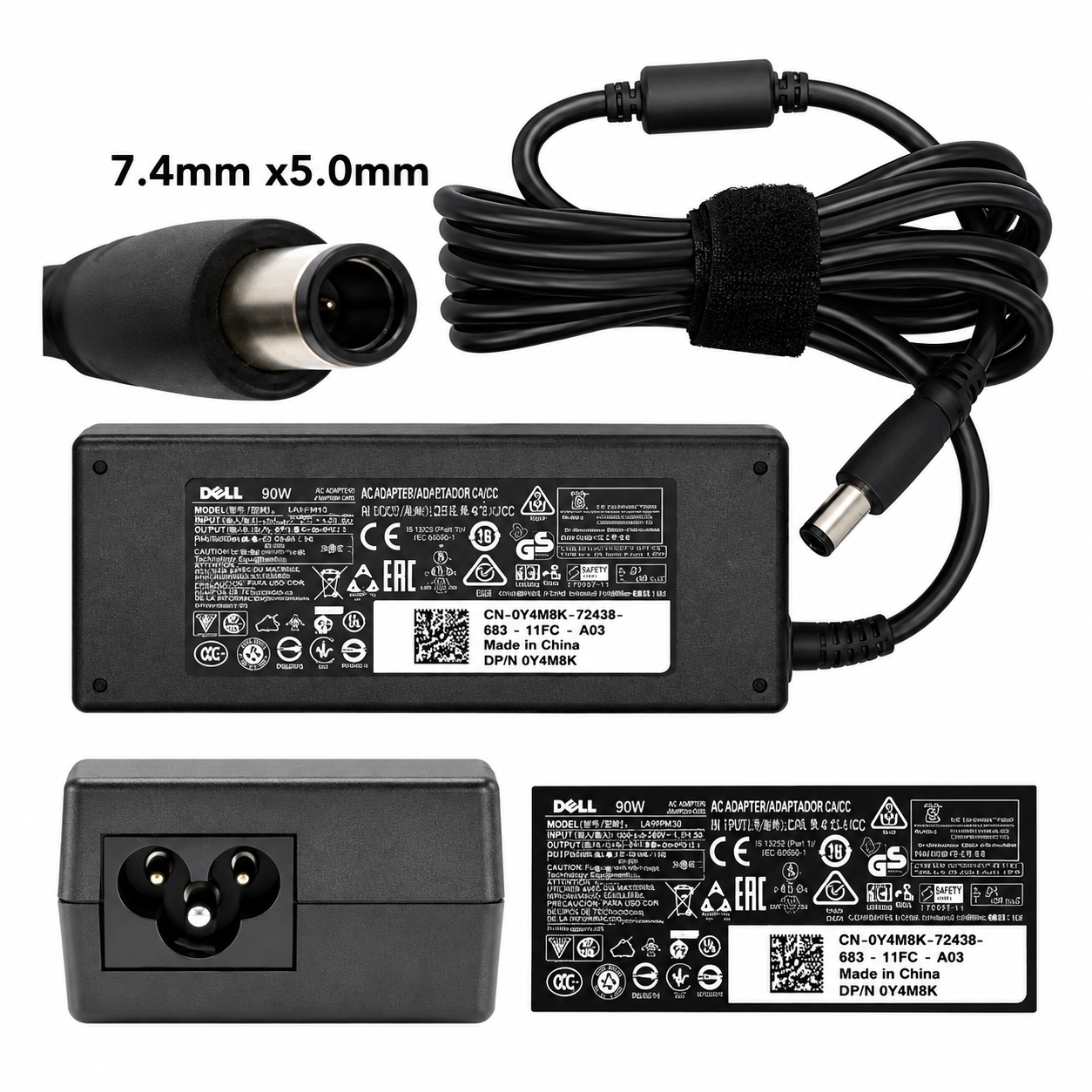 Sạc Dell đầu kim lớn 7.4x5.0mm hình chữ nhật- PA-10 / LA90PM111