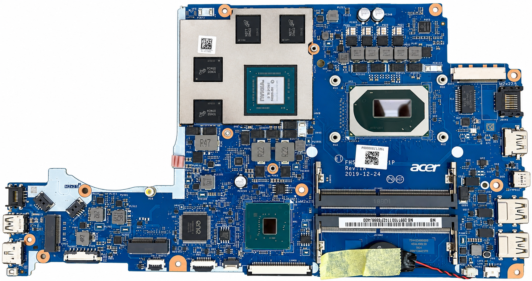 Mainboard Acer A715-75G I5-10300H SRH84 GTX1650 new hãng FH5VF LA-J861P NB.Q8811.004 NB.Q9911.001