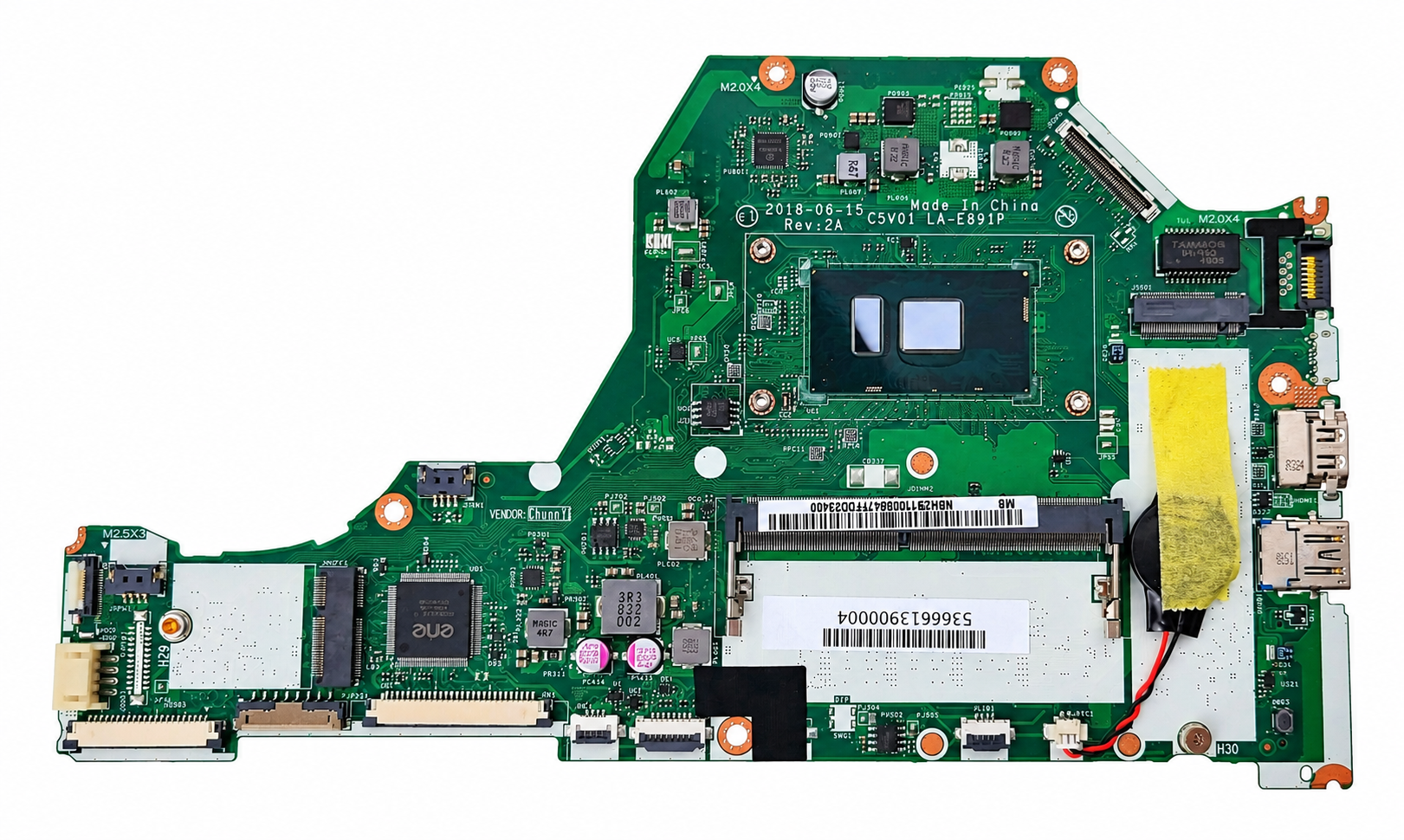Mainboard Acer A515-51-I3 7100U RAM 4GB LA-E891P