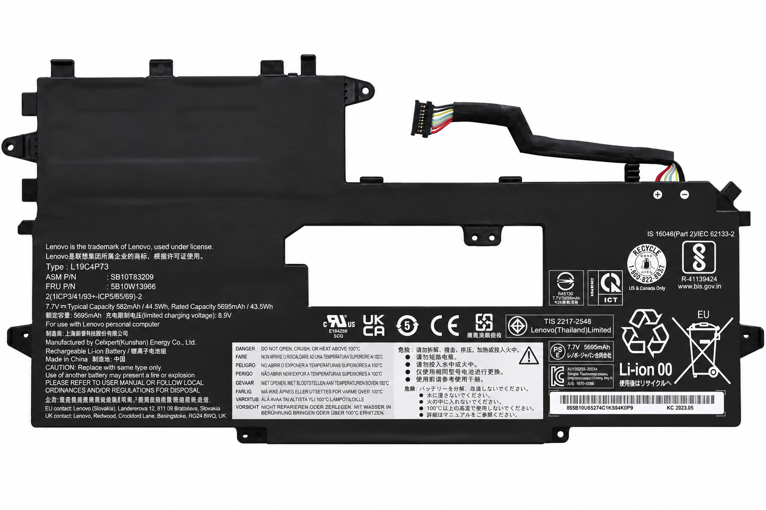 Pin Lenovo ThinkPad X1 Titanium Yoga Gen 1 L19M4P73 / L19C4P73 44.5Wh